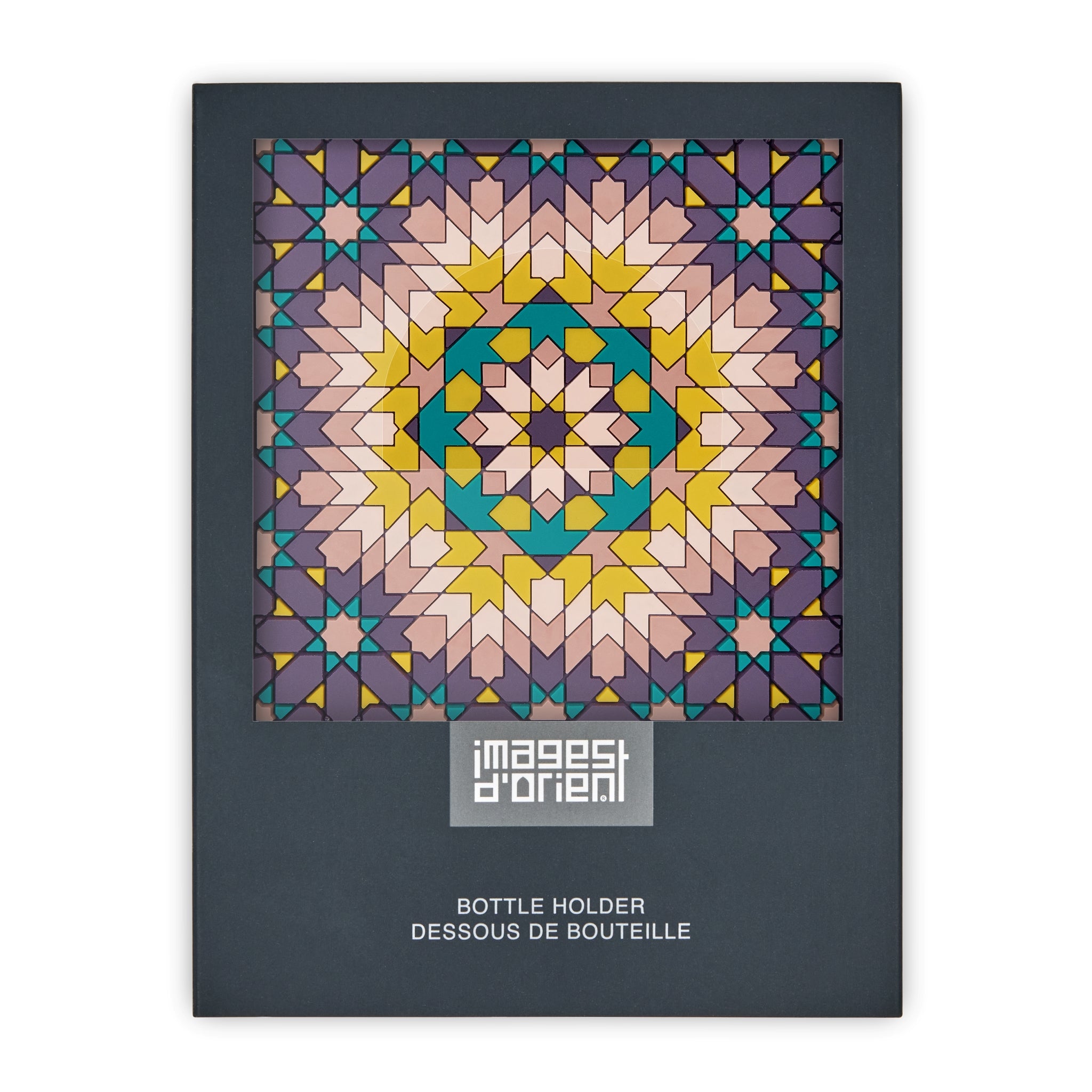 Images D'Orient Bottle Holder Beryte Purple PVC 11x11cm 4.3x4.3inches Packaging Front BOT-110361