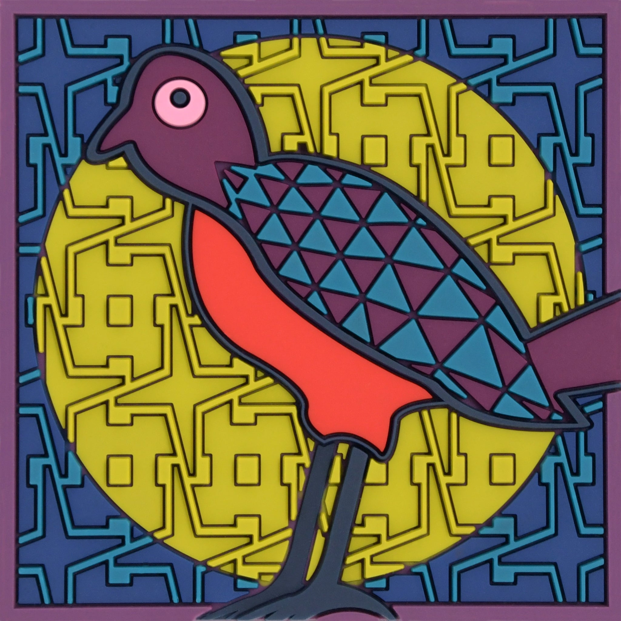 Images D'Orient Bottle Holder Birds Of Paradise PVC 11x11cm 4.3x4.3inches BOT-112151