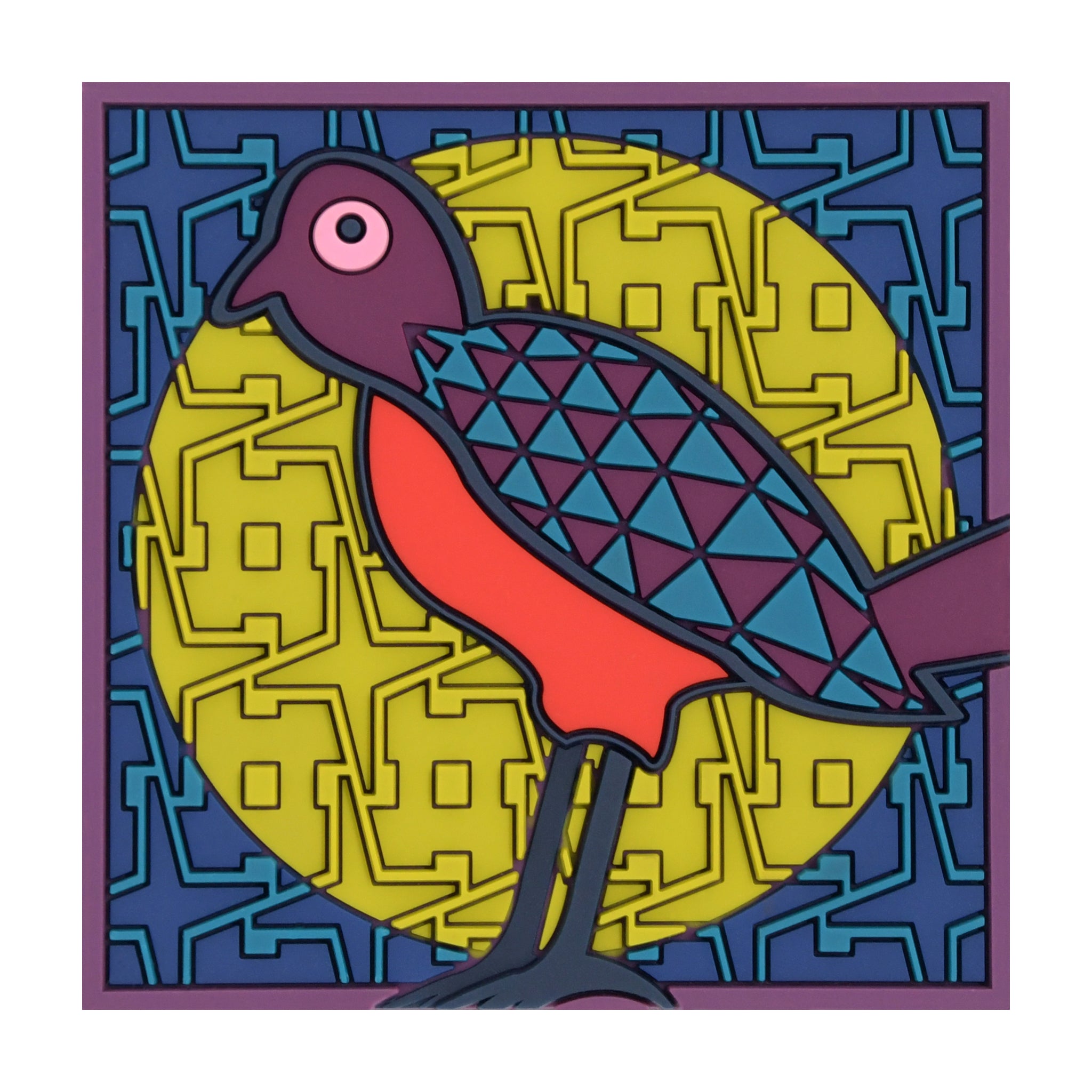 Images D'Orient Bottle Holder Birds Of Paradise PVC 11x11cm 4.3x4.3inches BOT-112151