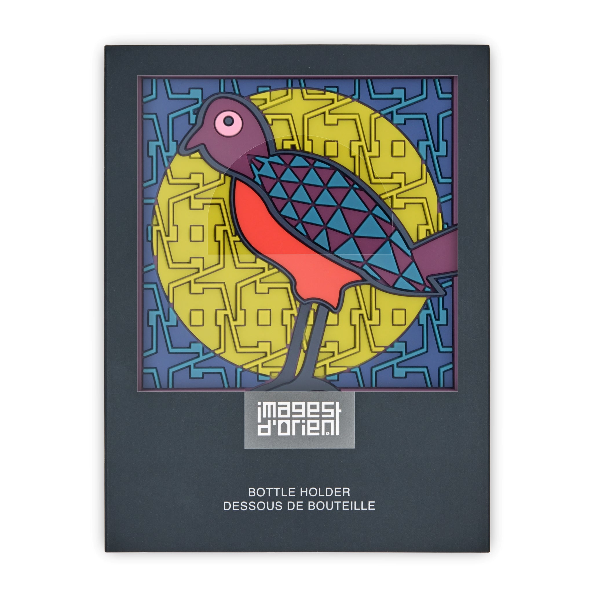 Images D'Orient Bottle Holder Birds Of Paradise PVC 11x11cm 4.3x4.3inches Packaging Front BOT-112151