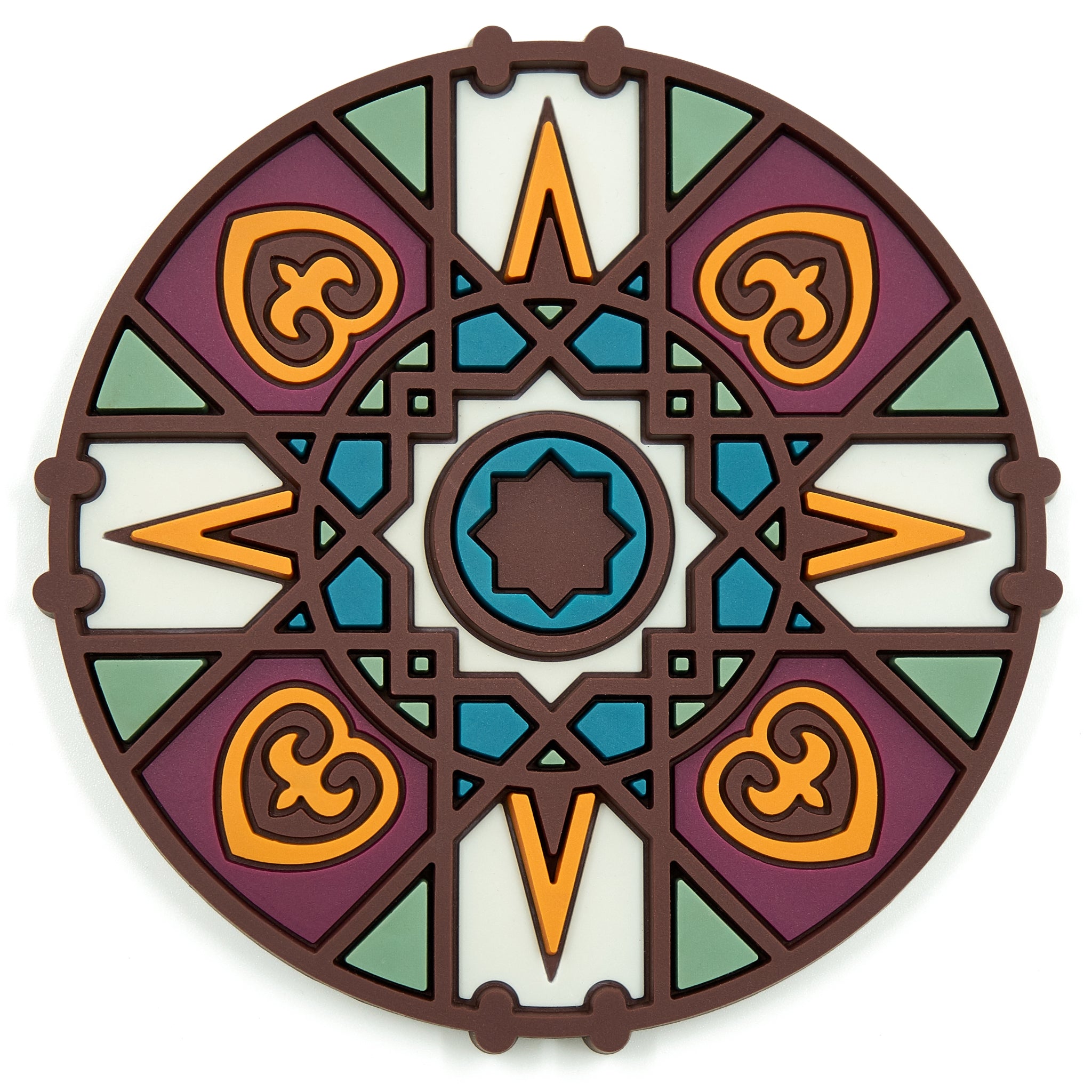 Images D'Orient Bottle Holder Kalea Orange PVC diameter 11cm 4.3inch BOT-112161