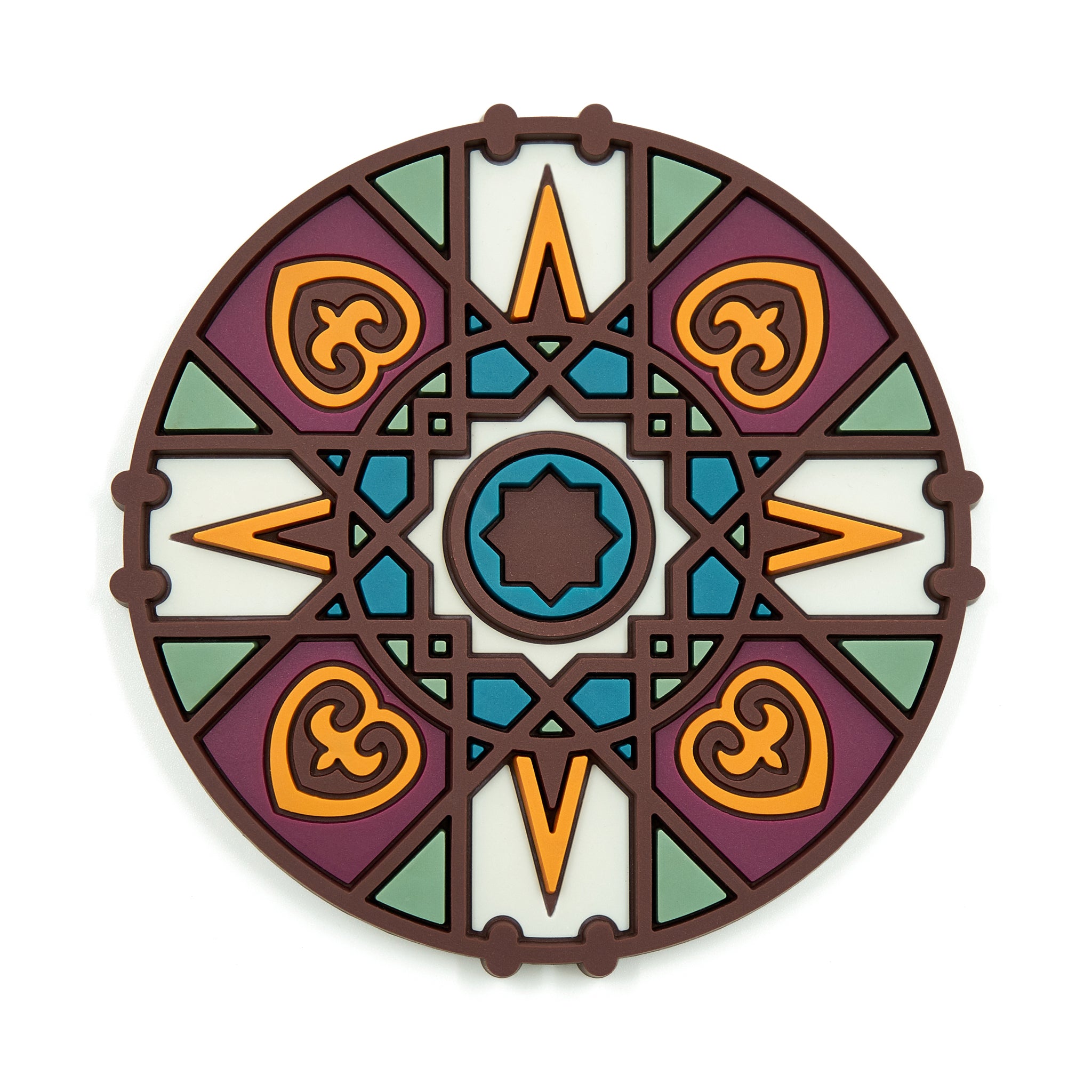 Images D'Orient Bottle Holder Kalea Orange PVC diameter 11cm 4.3inch BOT-112161