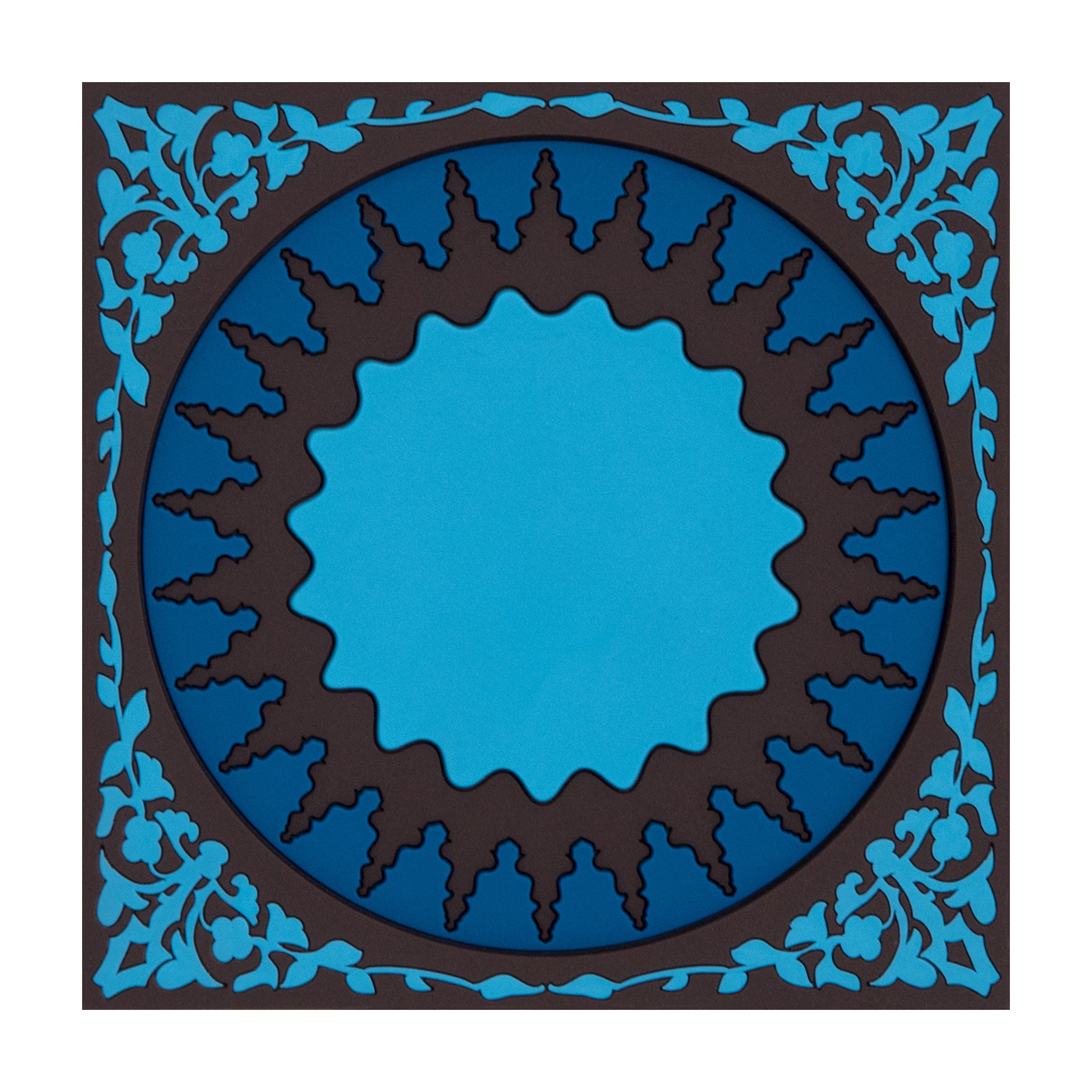 Images D'Orient Bottle Holder Mosaic Blue PVC 11x11cm 4.3x4.3inches BOT-110071