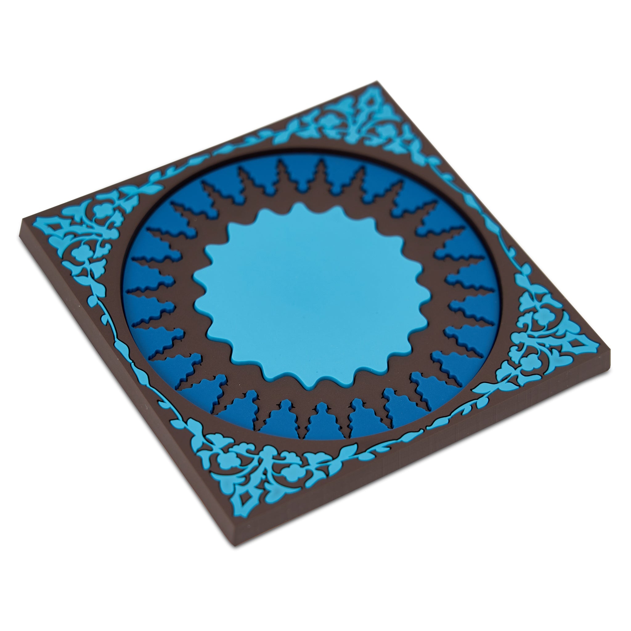 Images D'Orient Bottle Holder Mosaic Blue PVC 11x11cm 4.3x4.3inches BOT-110071
