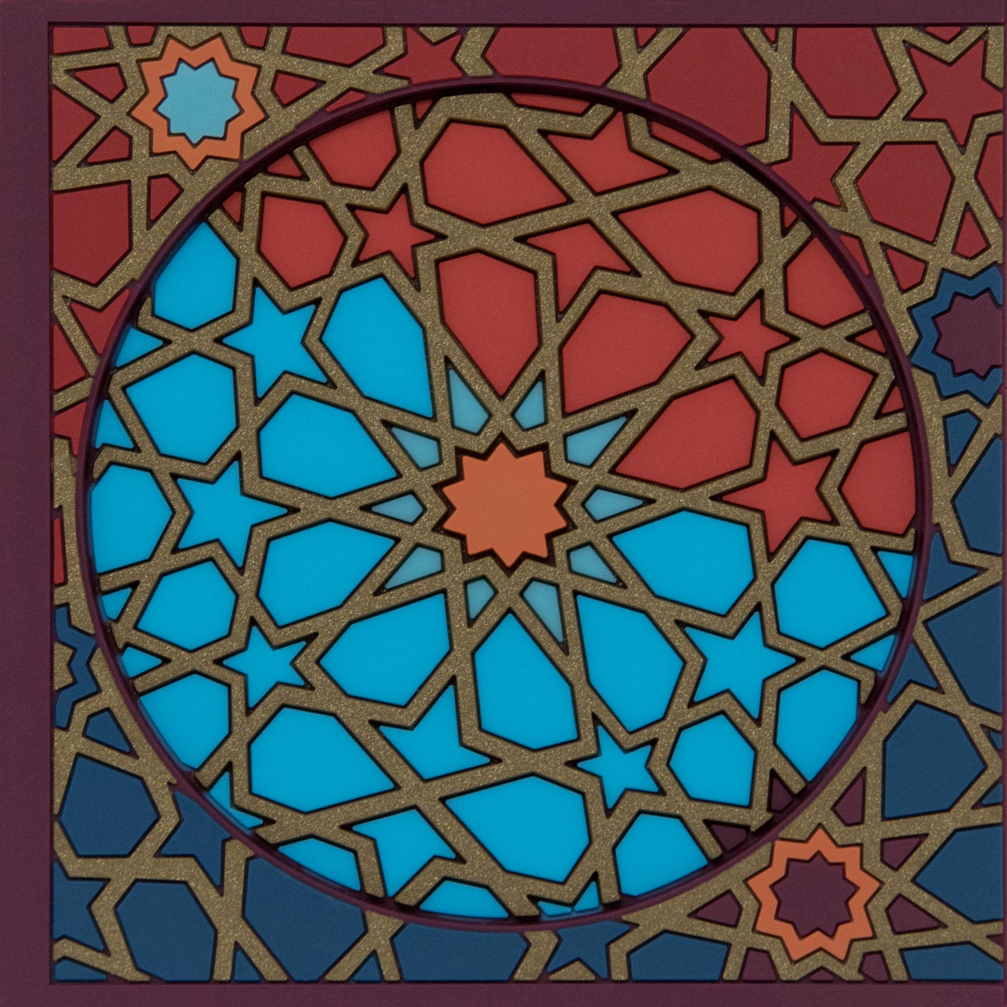 Images D'Orient Bottle Holder Moucharabieh PVC 11x11cm 4.3x4.3inches BOT-110011