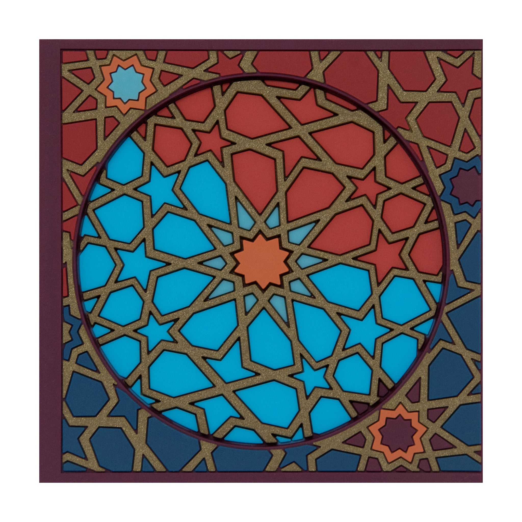 Images D'Orient Bottle Holder Moucharabieh PVC 11x11cm 4.3x4.3inches BOT-110011