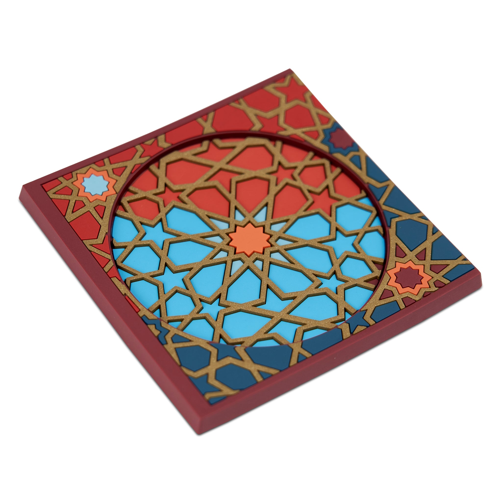 Images D'Orient Bottle Holder Moucharabieh PVC 11x11cm 4.3x4.3inches Perspective BOT-110011