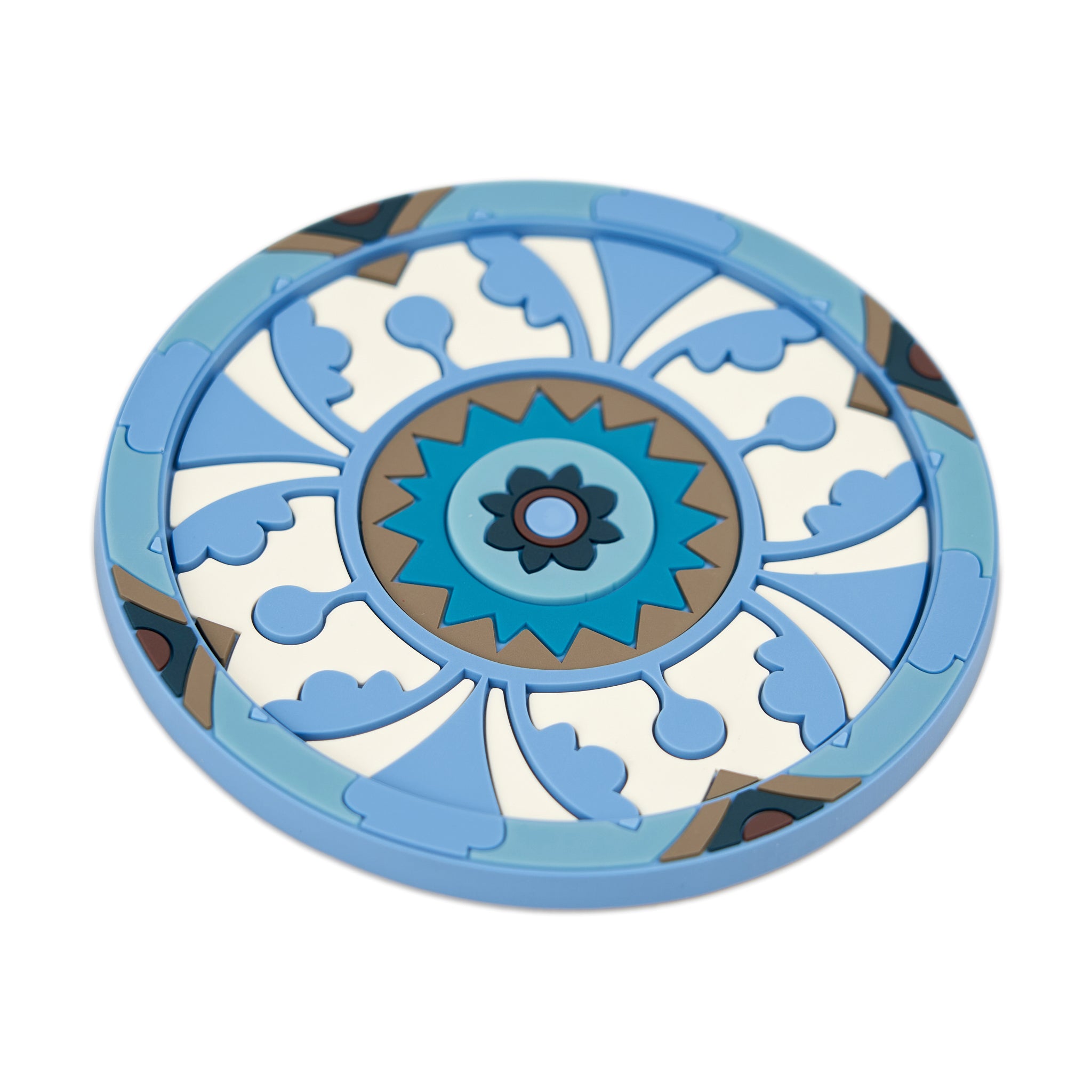 Images D'Orient Bottle Holder Sejjadeh Azur PVC diameter 11cm 4.3inch Perspective BOT-112031