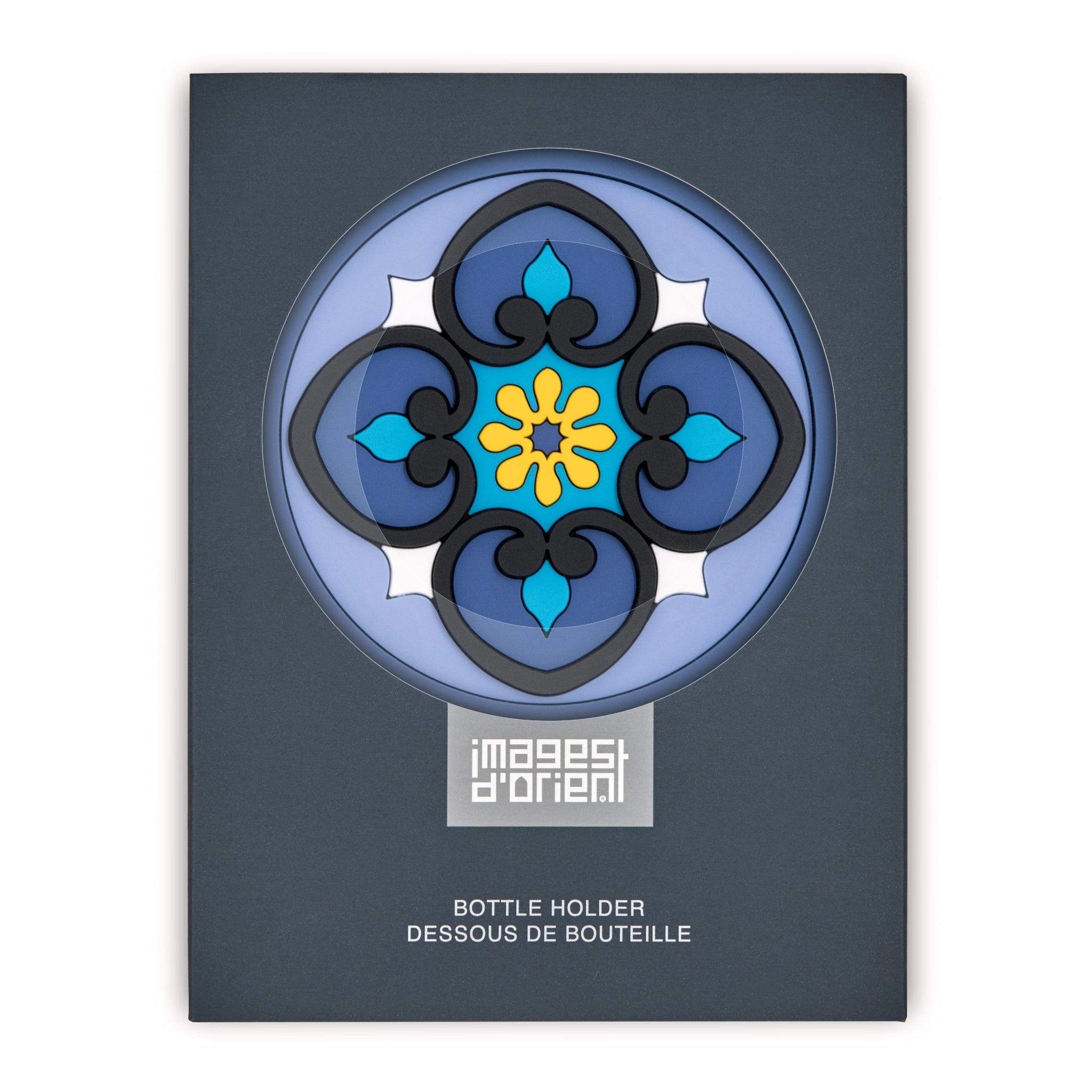 Images D'Orient Bottle Holder Sejjadeh Ocean PVC diameter 11cm 4.3inch Packaging Front BOT-110241