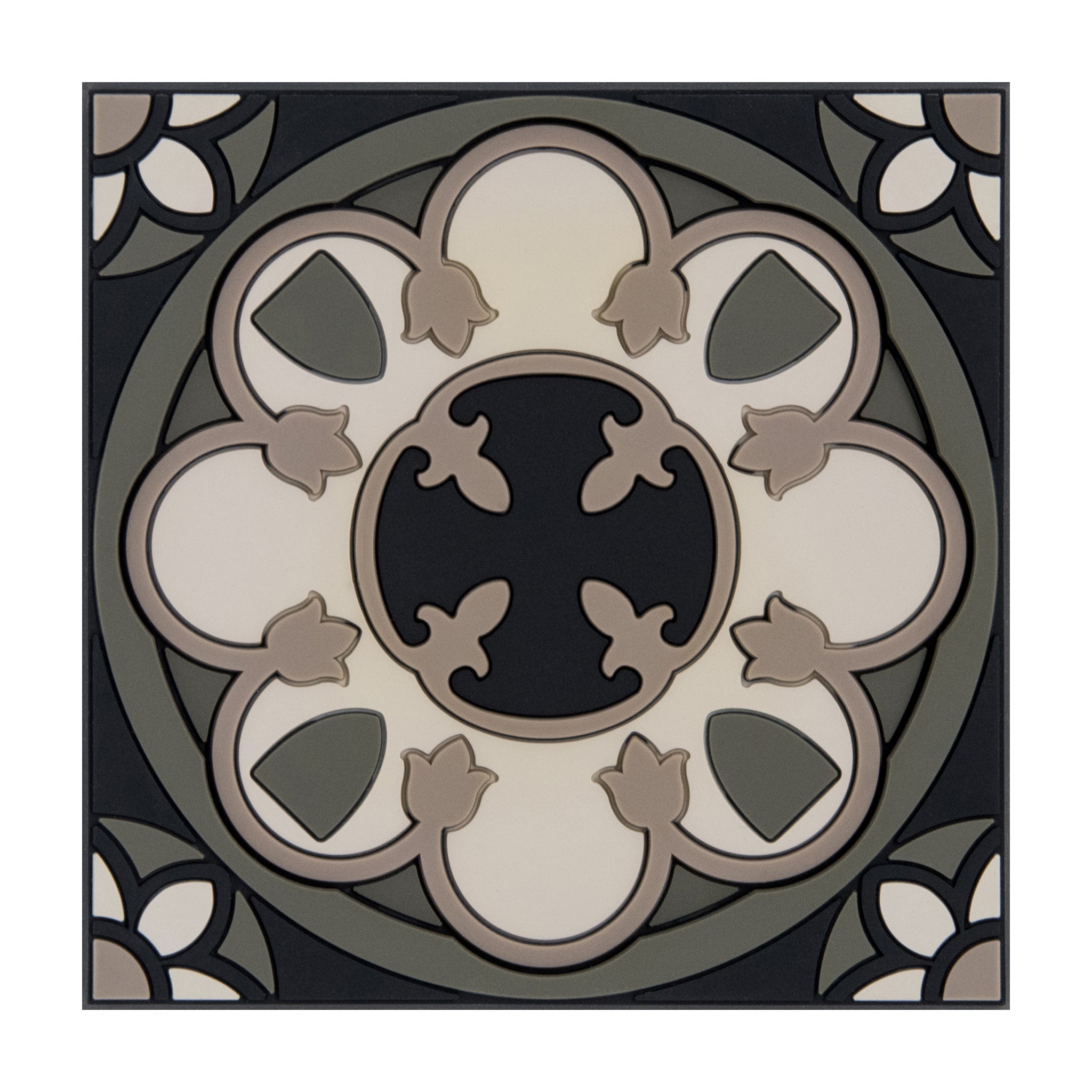 Images D'Orient Bottle Holder Sejjadeh Rosace PVC 11x11cm 4.3x4.3inches BOT-112081