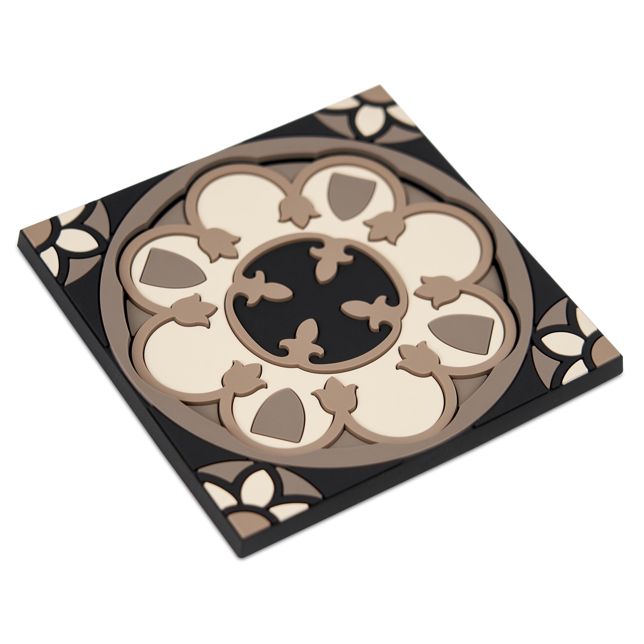 Images D'Orient Bottle Holder Sejjadeh Rosace PVC 11x11cm 4.3x4.3inches Perspective BOT-112081