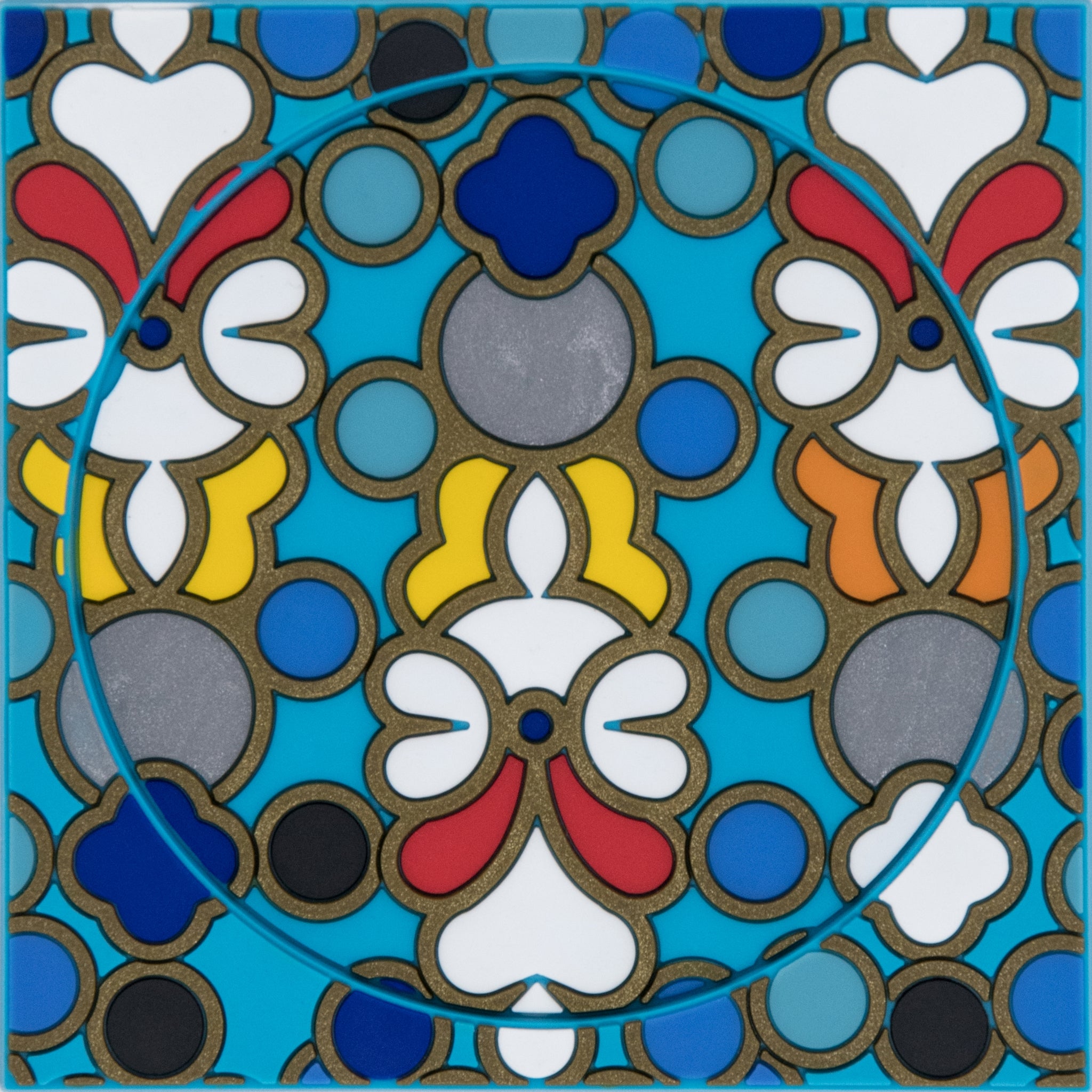 Images D'Orient Bottle Holder Sursock Vitrail PVC 11x11cm 4.3x4.3inches BOT-112131