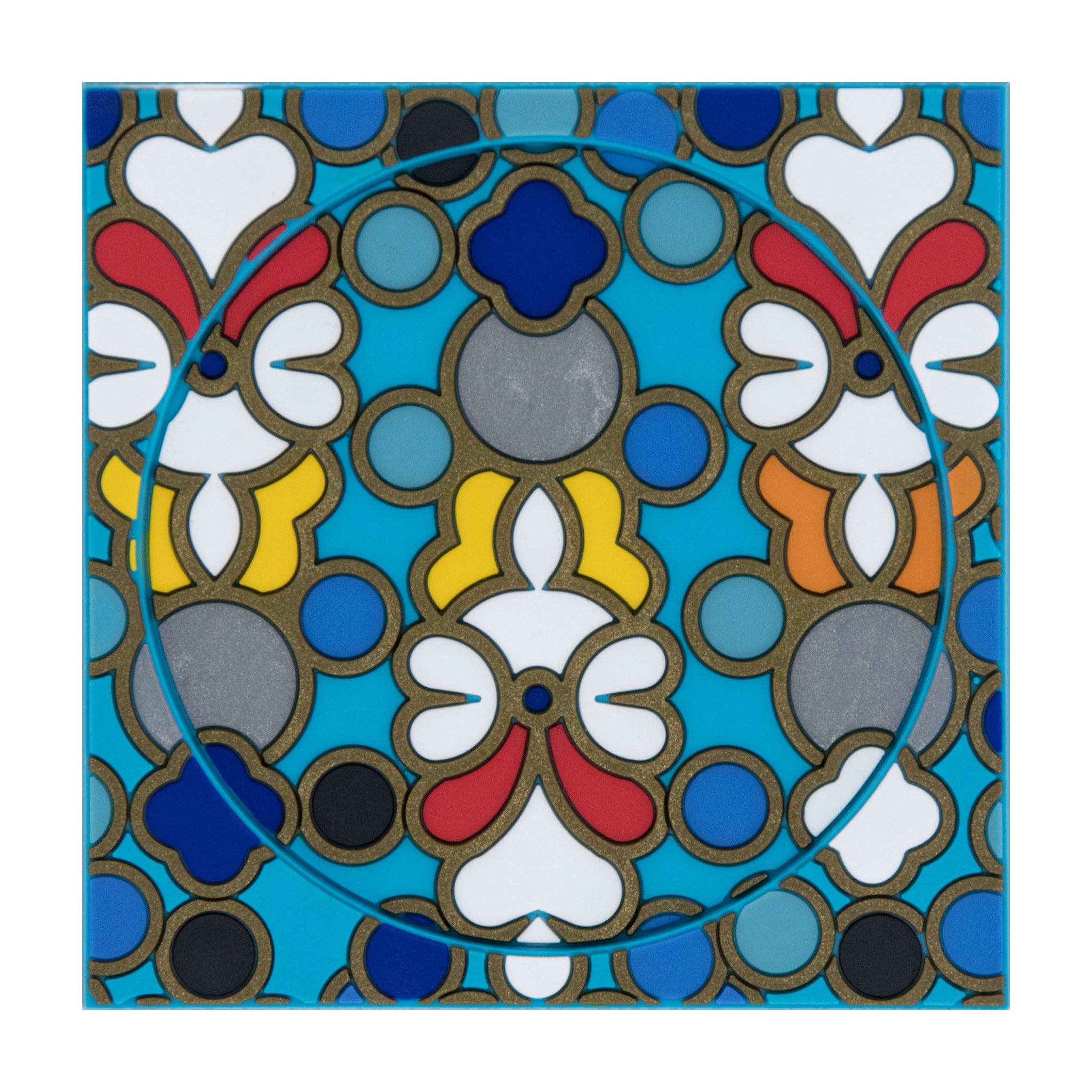 Images D'Orient Bottle Holder Sursock Vitrail PVC 11x11cm 4.3x4.3inches BOT-112131