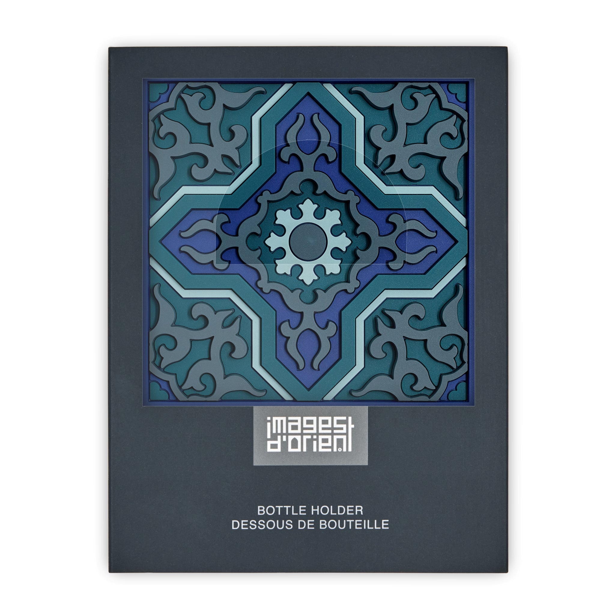 Images D'Orient Bottle Holder Vagabonde Lin PVC 11x11cm 4.3x4.3inches Packaging Front BOT-110291