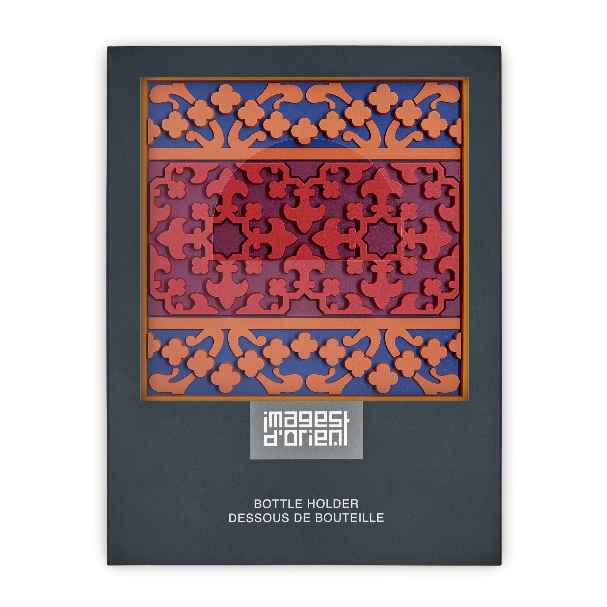 Images D'Orient Bottle Holder Vagabonde Velours PVC 11x11cm 4.3x4.3inches Packaging Front BOT-110271