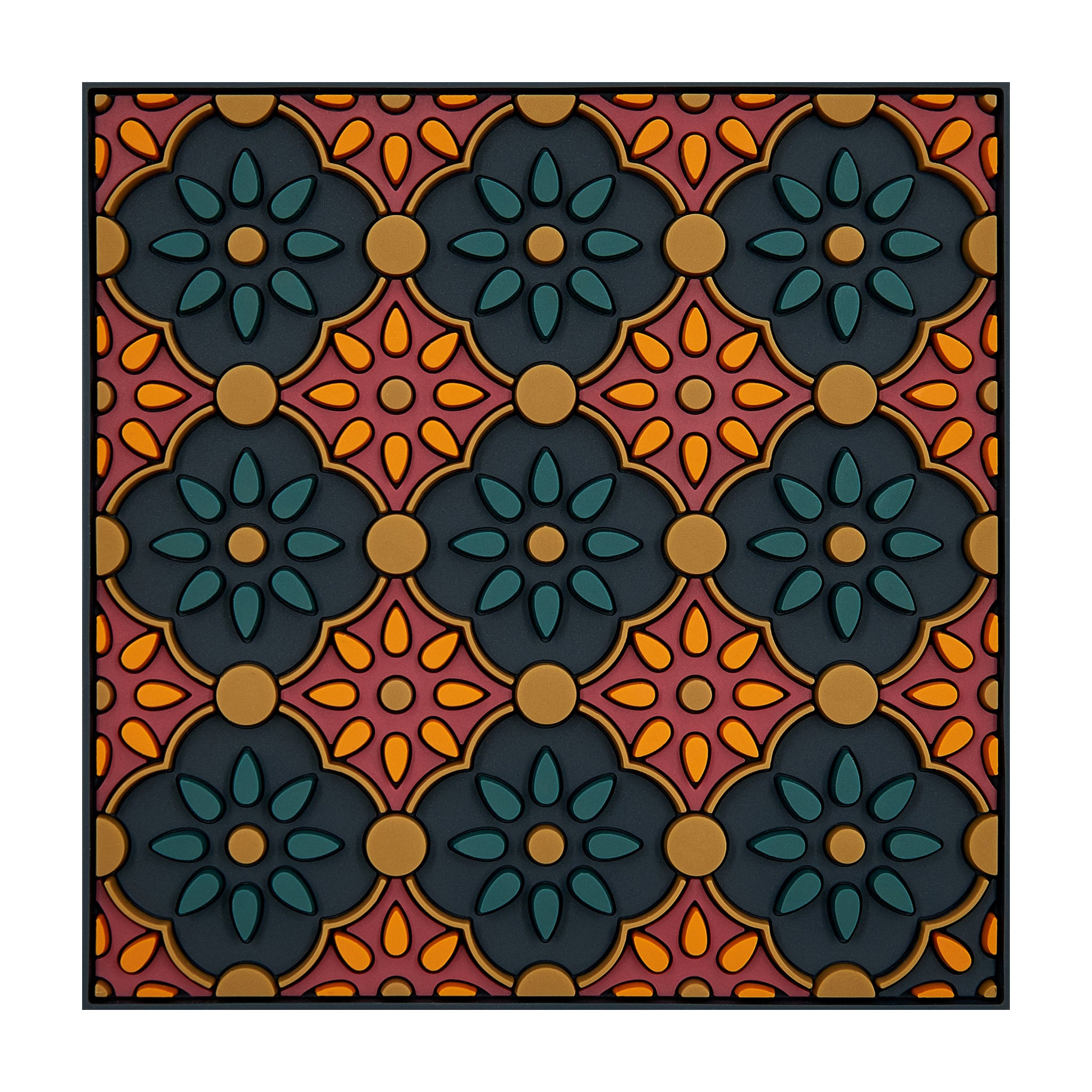 Images D'Orient Bottle Holder Zahra Orange PVC 11x11cm 4.3x4.3inches BOT-110321