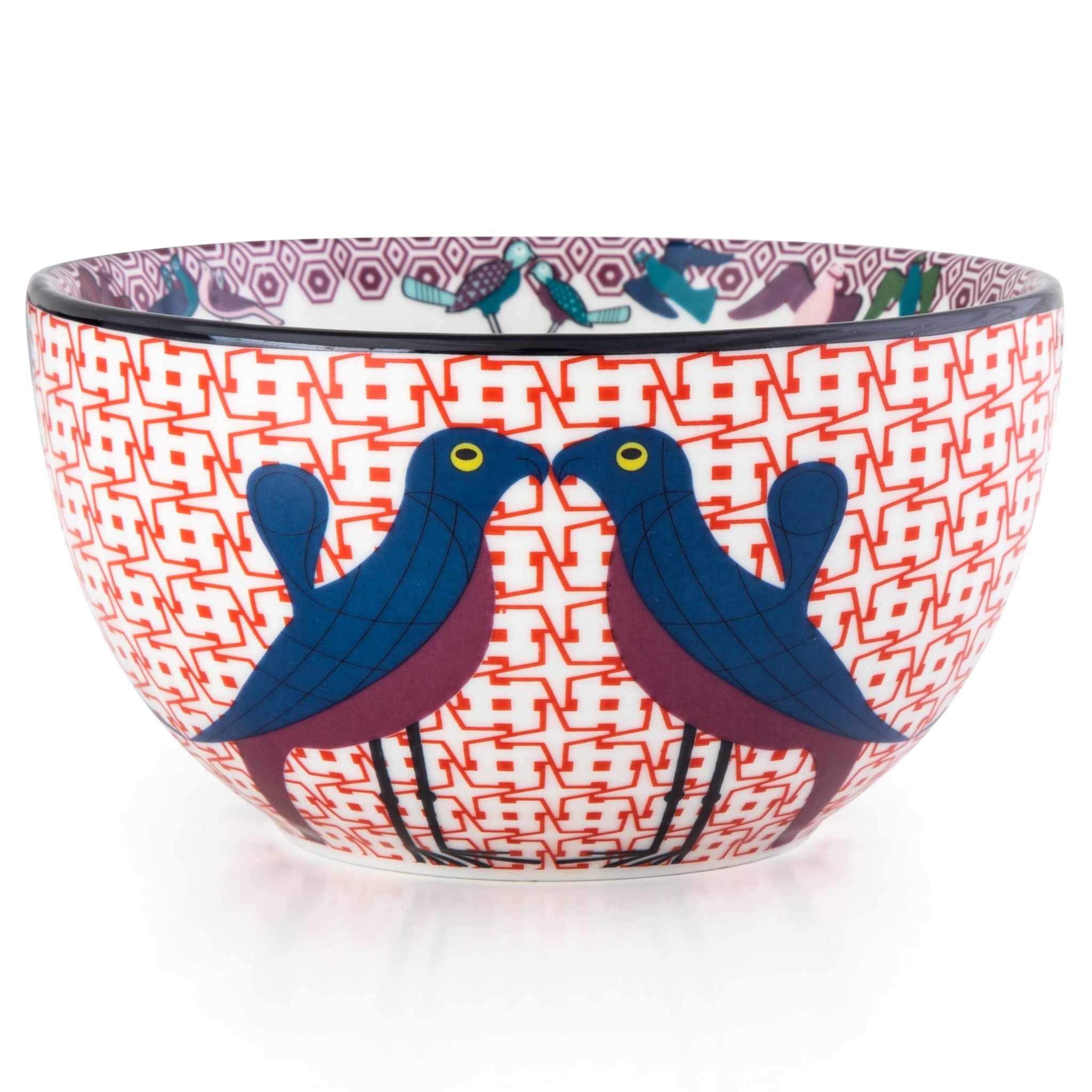 Images D'Orient Bowl Porcelain Birds Of Paradise 12 cm Combo of 4 POR-120064 3