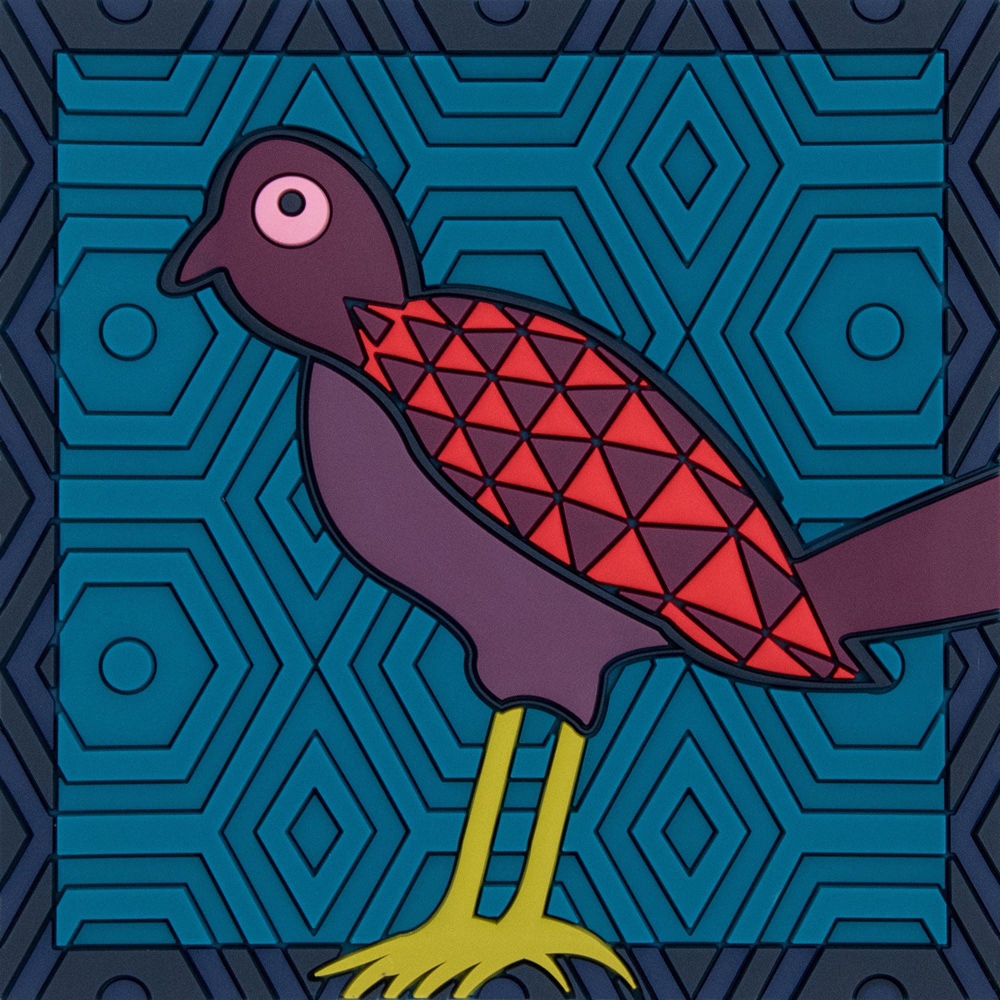 Images D'Orient Change Tray Birds Of Paradise Blue VPO-190081