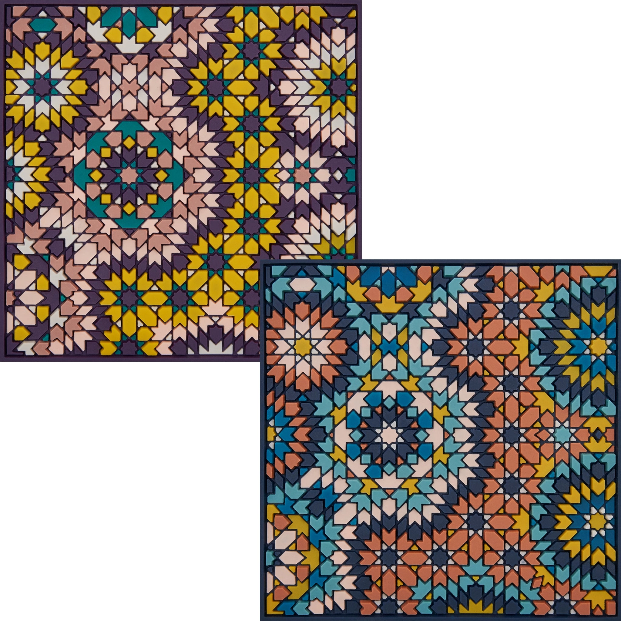 Images D'Orient Coaster Beryte Combo of 6 PVC 9x9cm 3.5x.3.5inches COA-993116