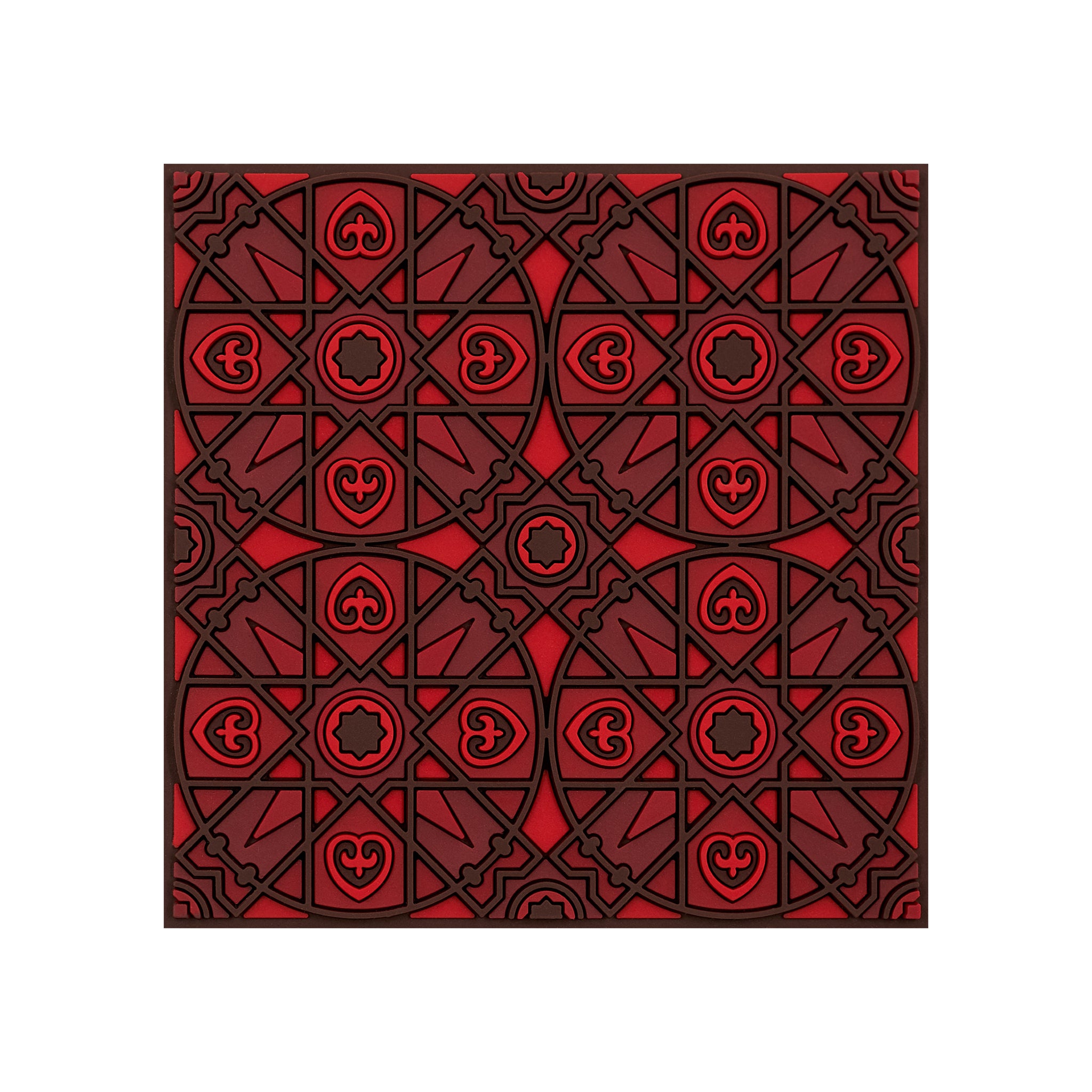 Images D'Orient Coaster Kalea Red PVC 9x9cm 3.5x.3.5inches COA-990471