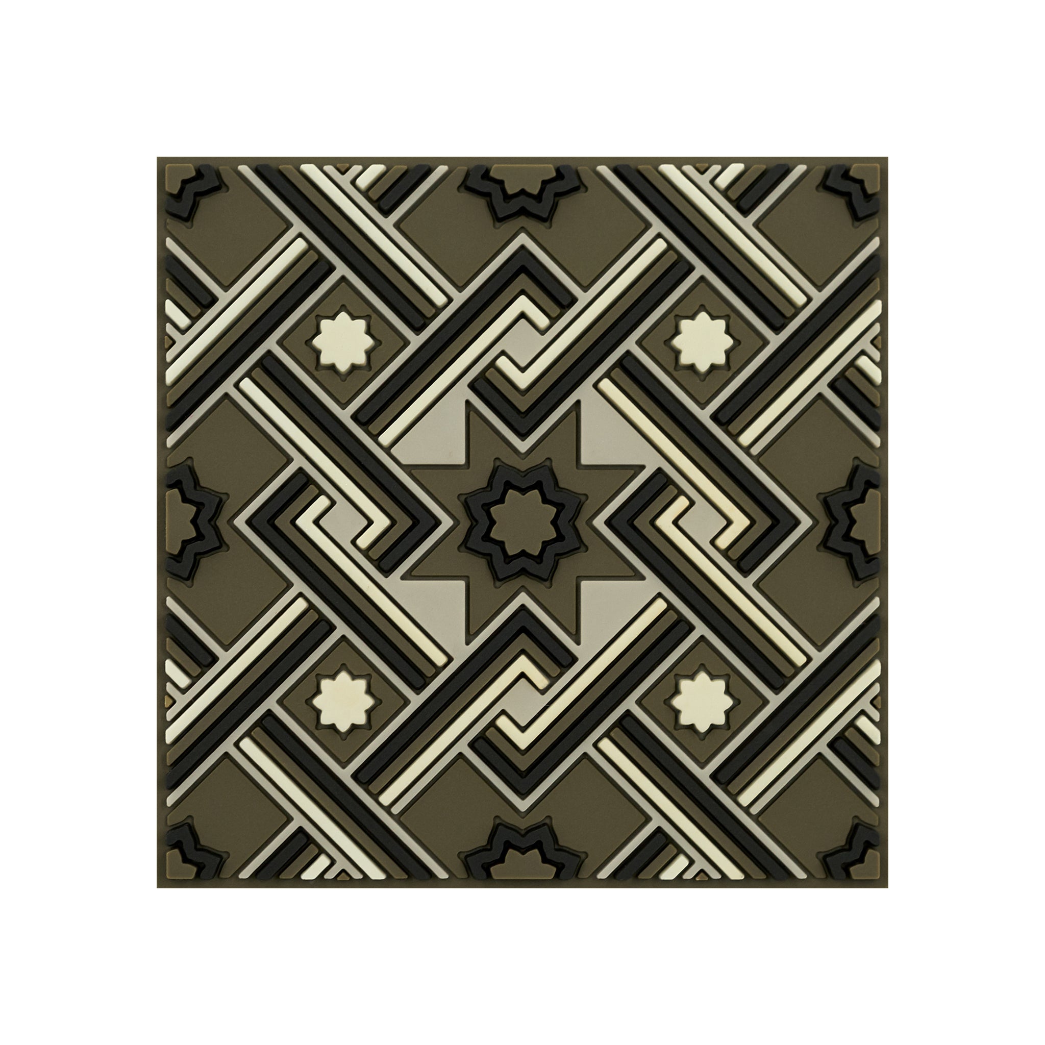 Images D'Orient Coaster Matea Gray PVC 9x9cm 3.5x.3.5inches COA-990511