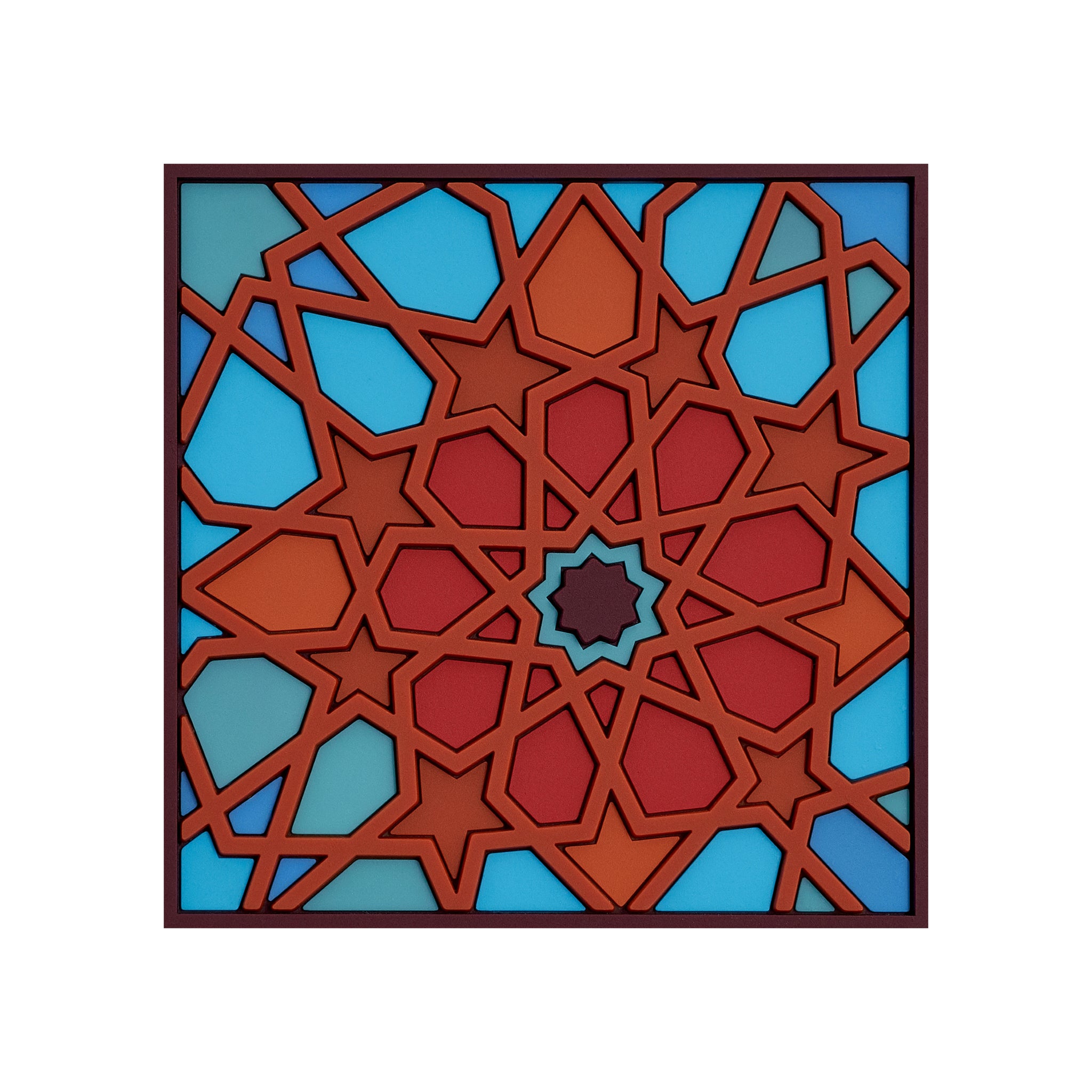 Images D'Orient Coaster Moucharabieh M3 PVC 9x9cm 3.5x.3.5inches COA-992031