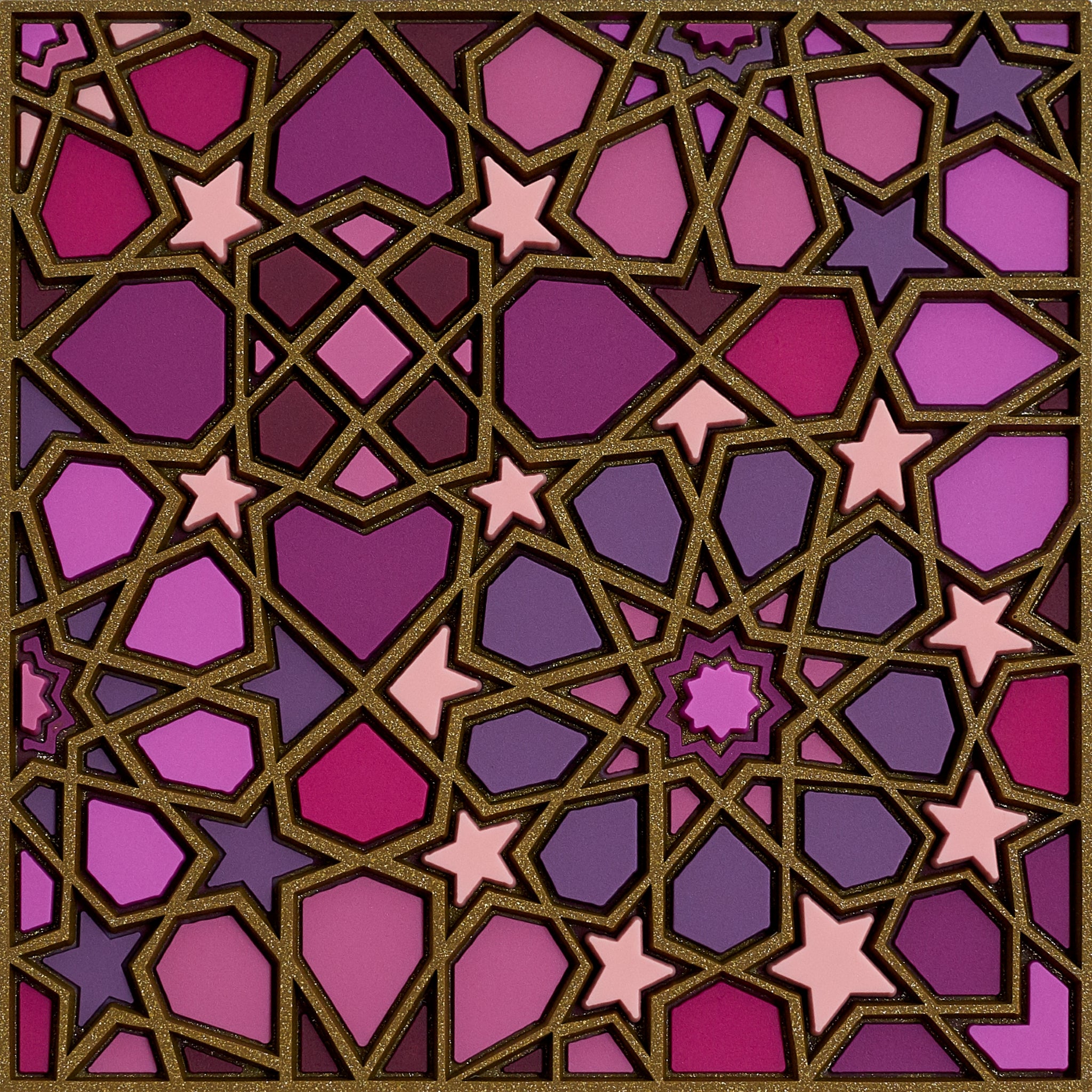 Images D'Orient Coaster Moucharbieh Parme PVC 9x9cm 3.5x.3.5inches COA-990191