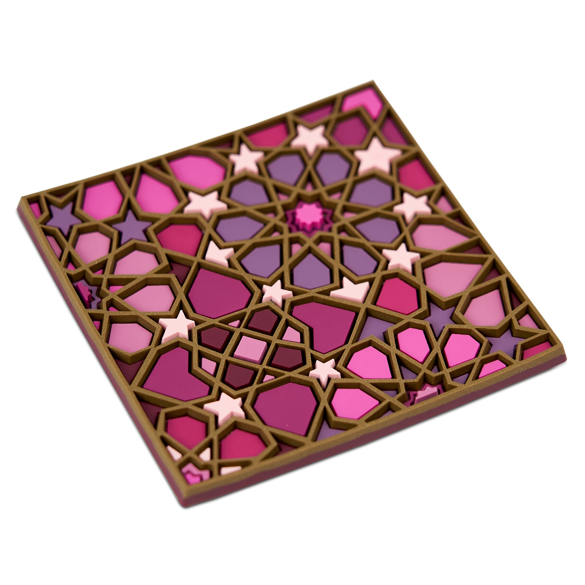 Images D'Orient Coaster Moucharbieh Parme PVC 9x9cm 3.5x.3.5inches Perspective COA-990191