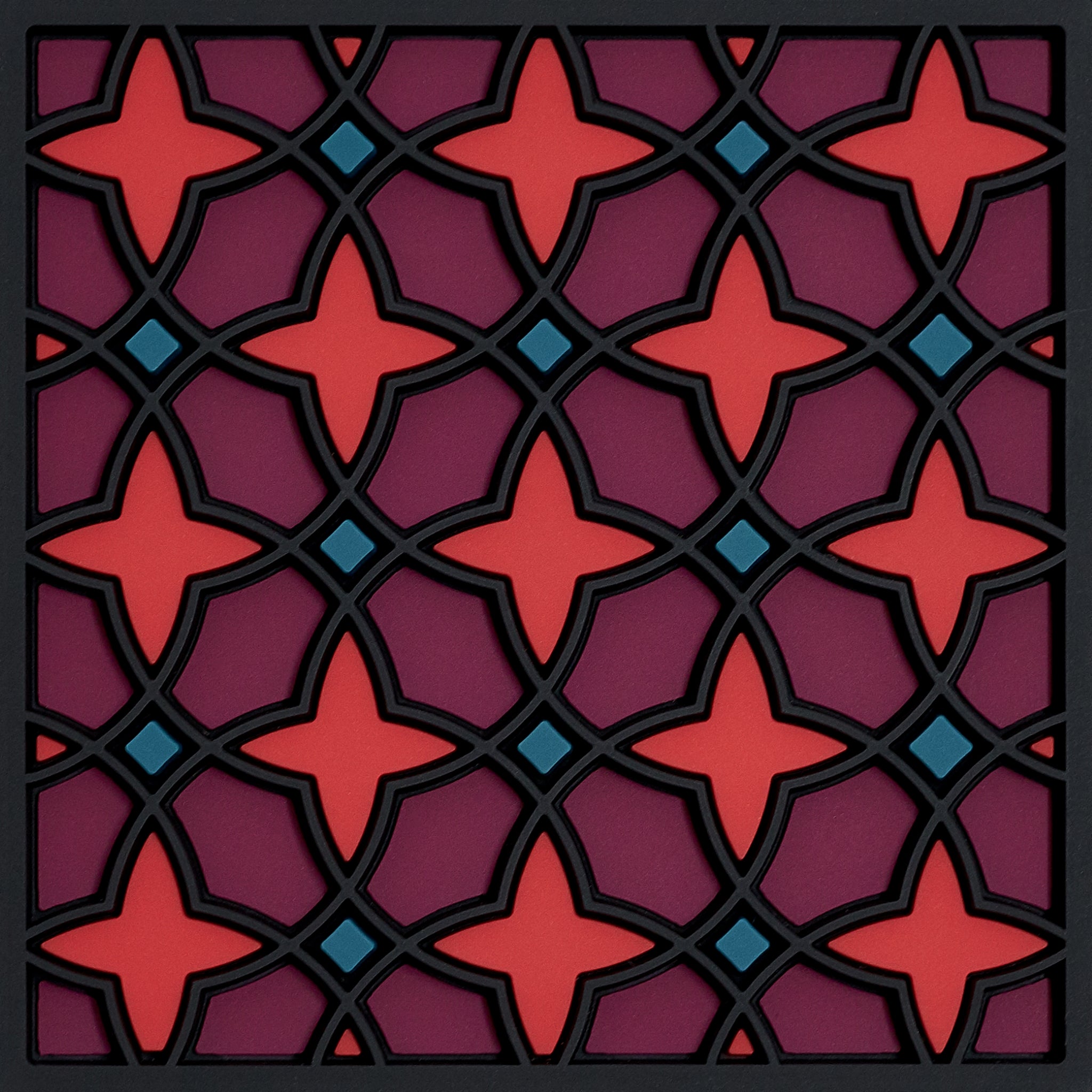 Images D'Orient Coaster Najma POP PVC 9x9cm 3.5x.3.5inches COA-990311