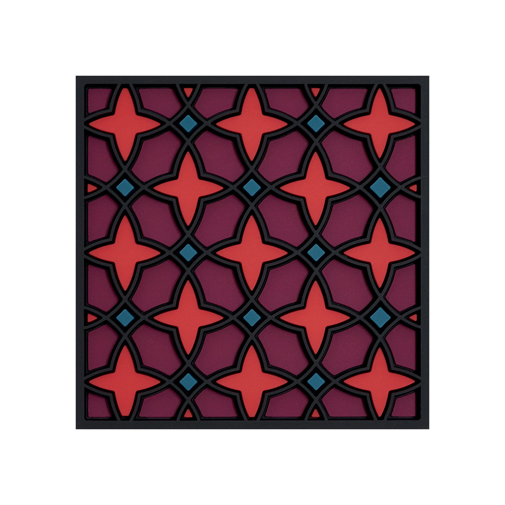 Images D'Orient Coaster Najma POP PVC 9x9cm 3.5x.3.5inches COA-990311