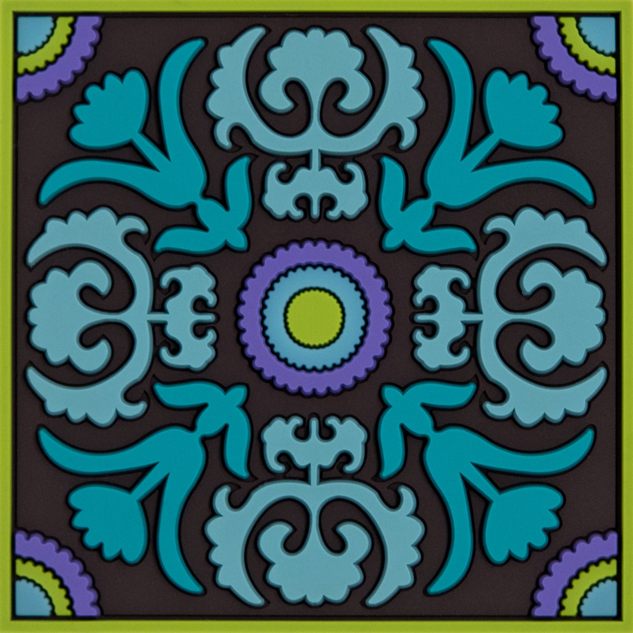 Images D'Orient Coaster Nassij PVC 9x9cm 3.5x.3.5inches COA-990151