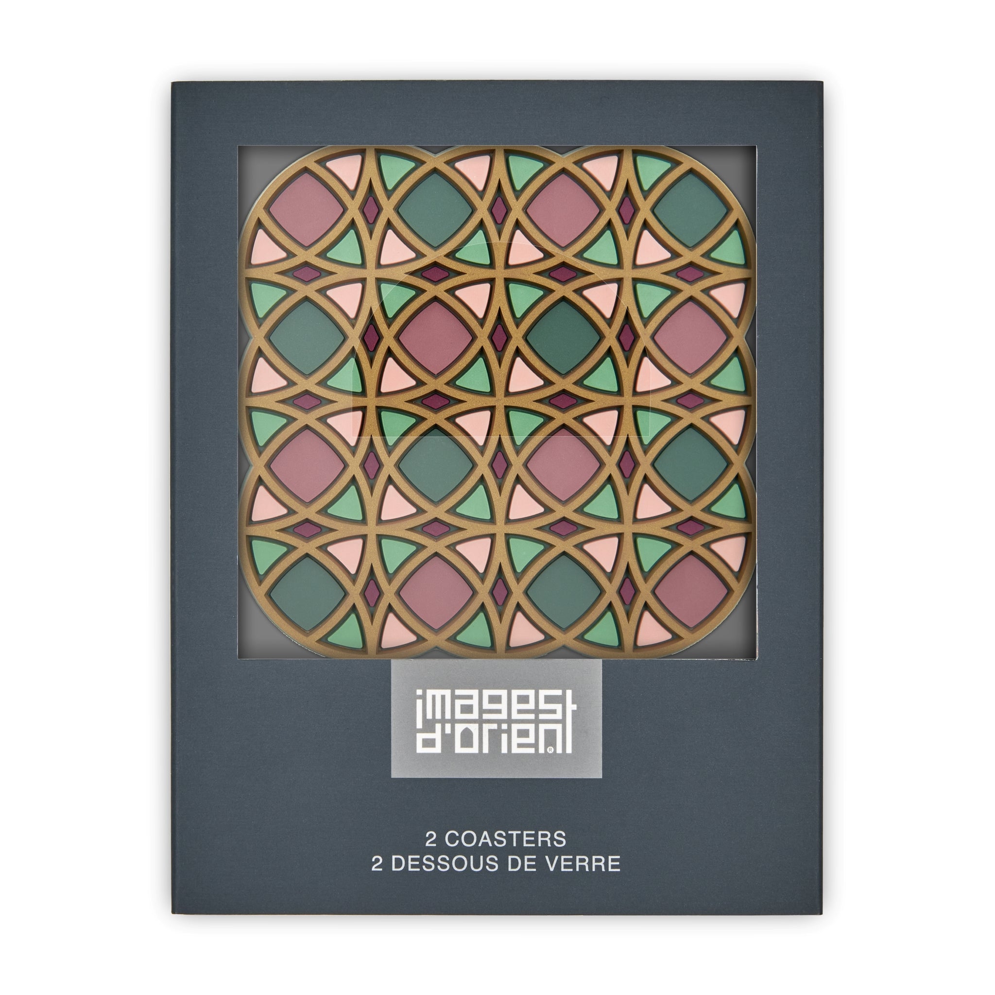 Images D'Orient Coaster Opera PVC 9x9cm 3.5x.3.5inches Packaging Front Set of 2 COA-990531