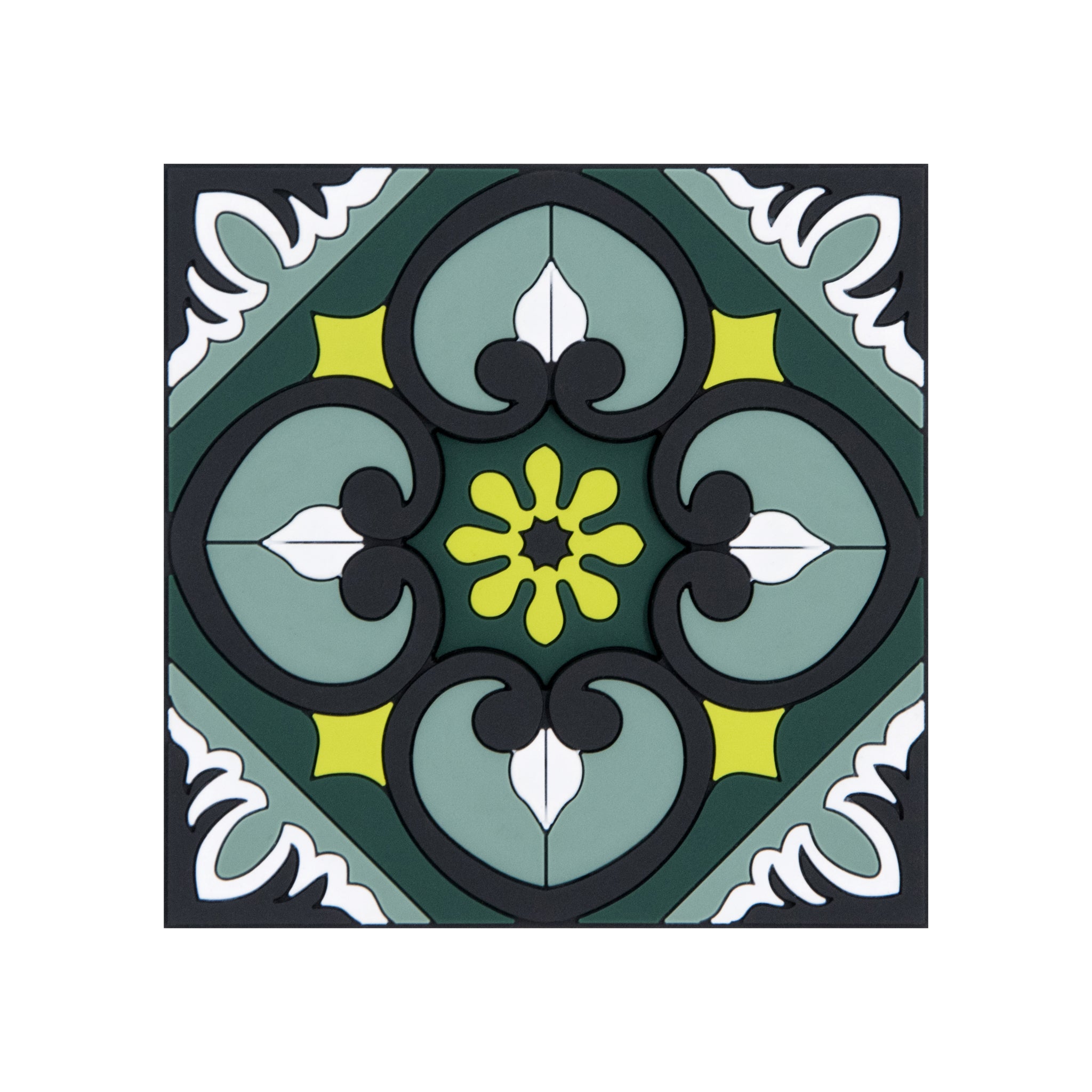 Images D'Orient Coaster Sejjadeh Forest PVC 9x9cm 3.5x.3.5inches COA-990331