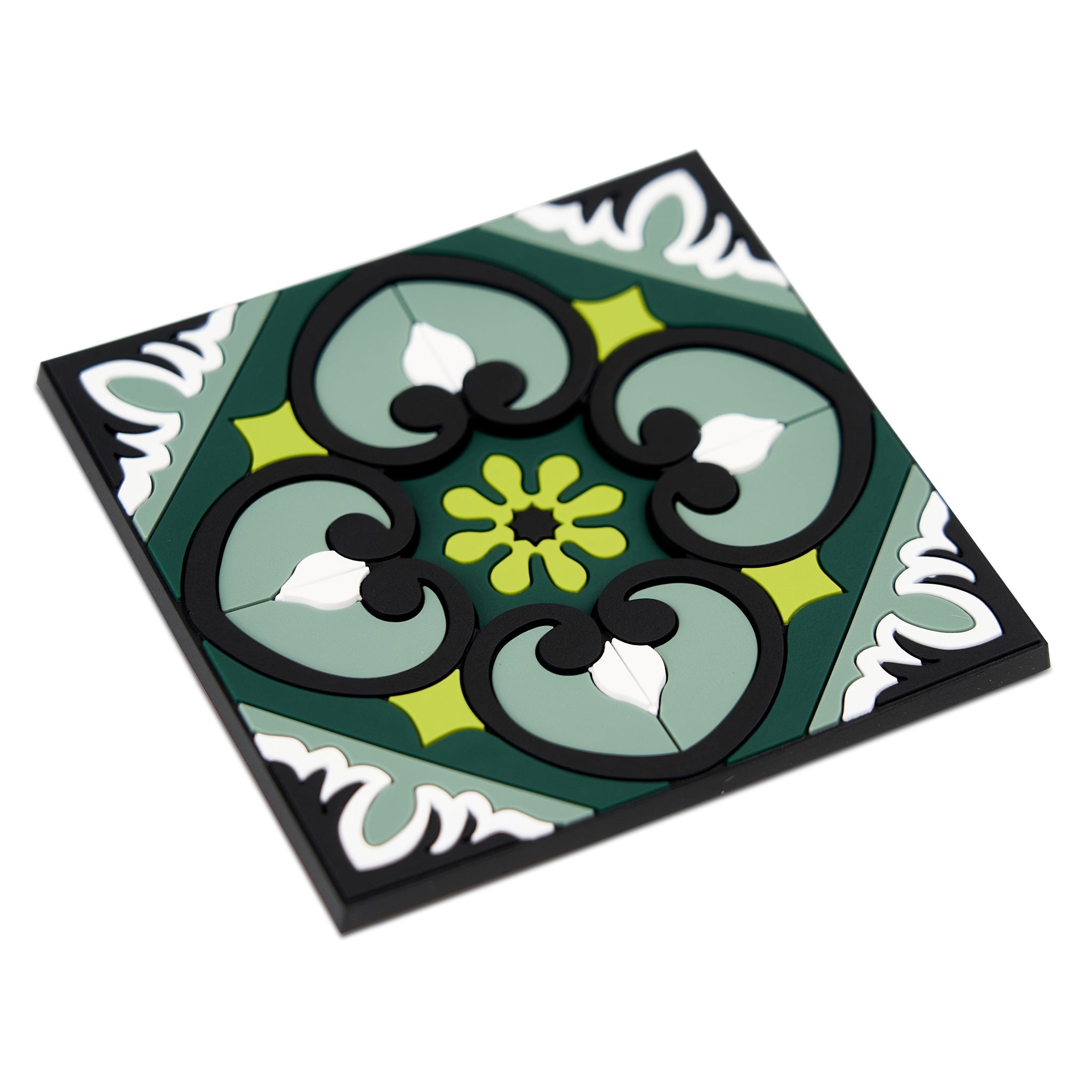 Images D'Orient Coaster Sejjadeh Forest PVC 9x9cm 3.5x.3.5inches Perspective COA-990331