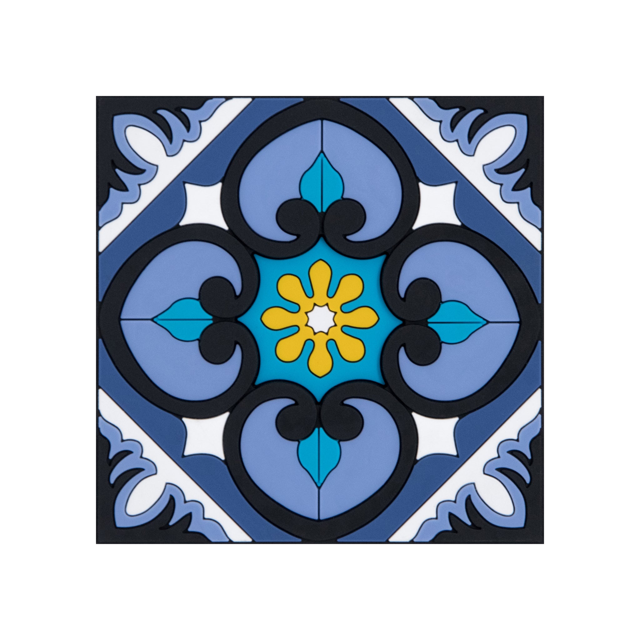 Images D'Orient Coaster Sejjadeh Ocean PVC 9x9cm 3.5x.3.5inches COA-990321