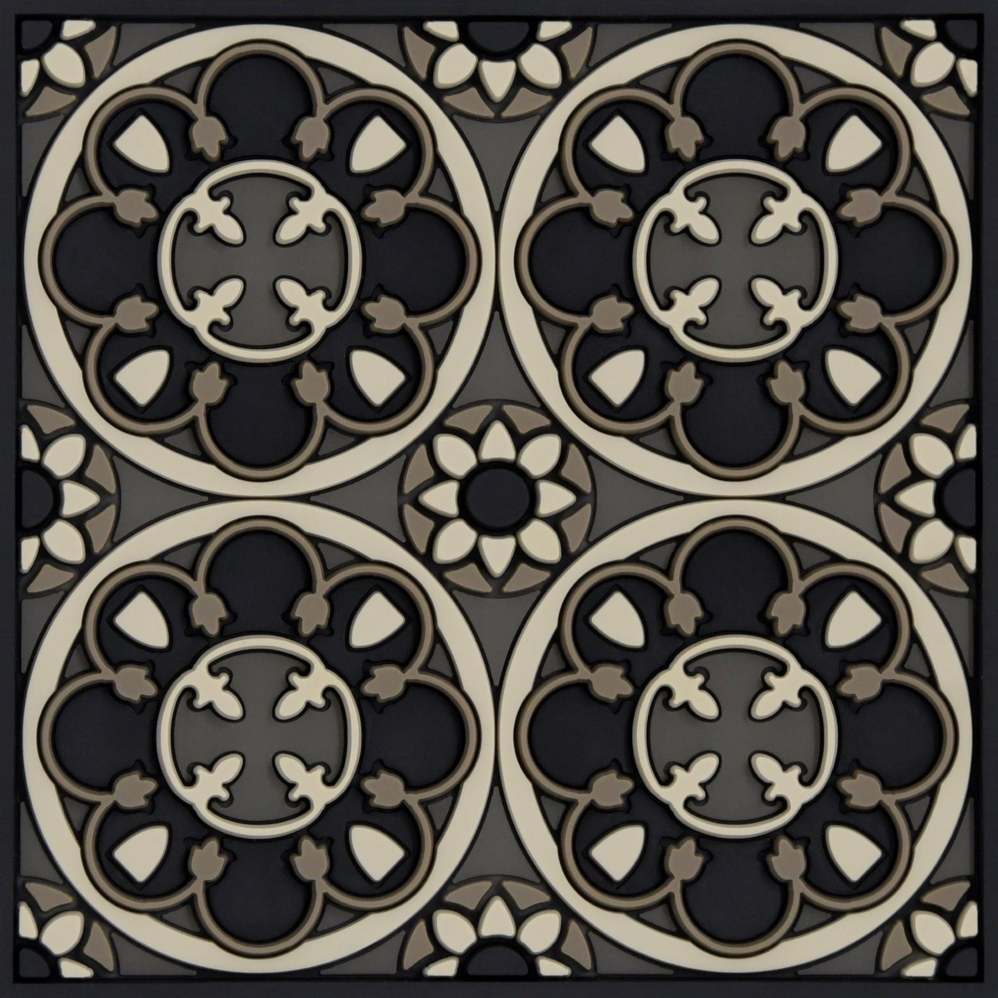 Images D'Orient Coaster Sejjadeh Rosace PVC 9x9cm 3.5x.3.5inches COA-992091