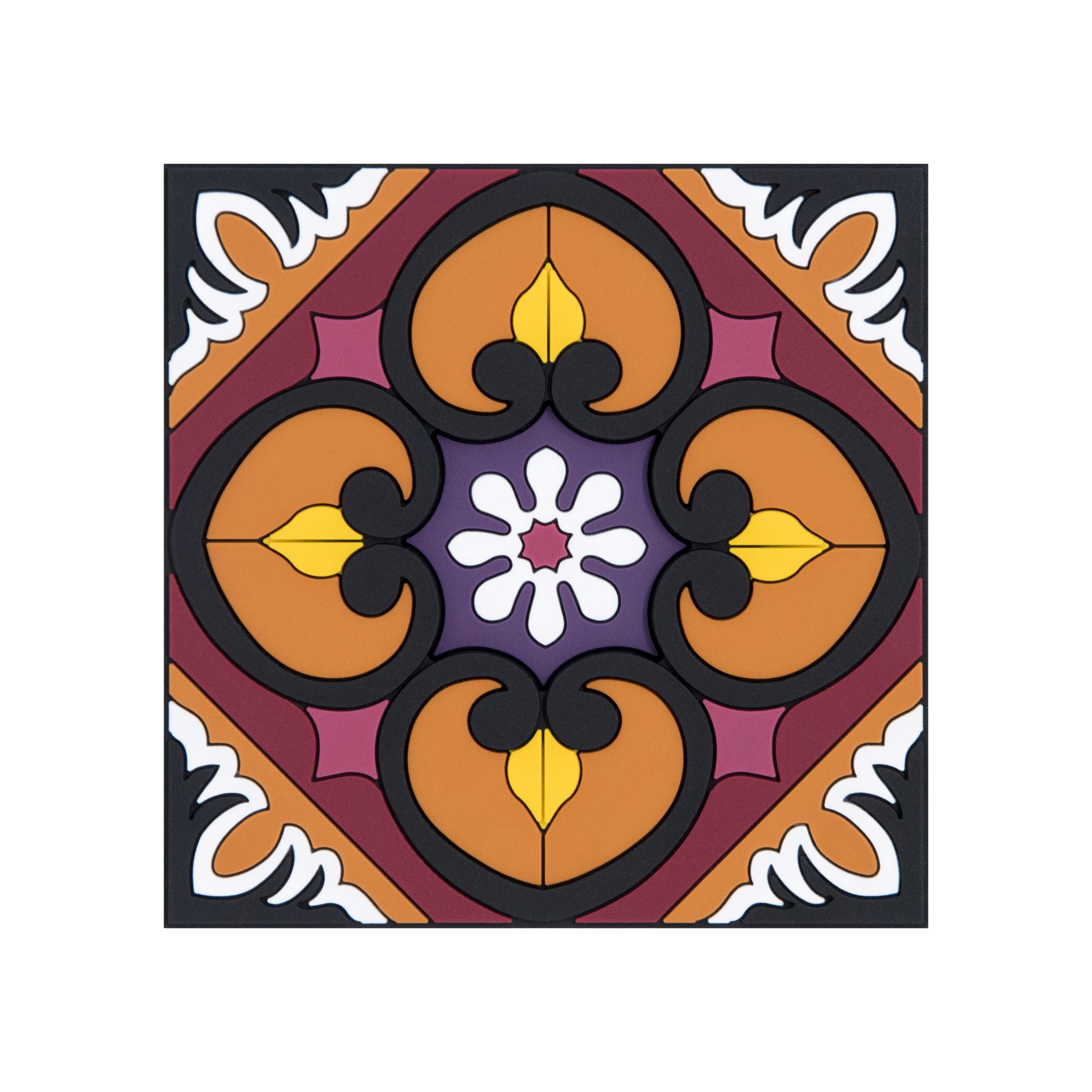 Images D'Orient Coaster Sejjadeh Sol PVC 9x9cm 3.5x.3.5inches COA-990341