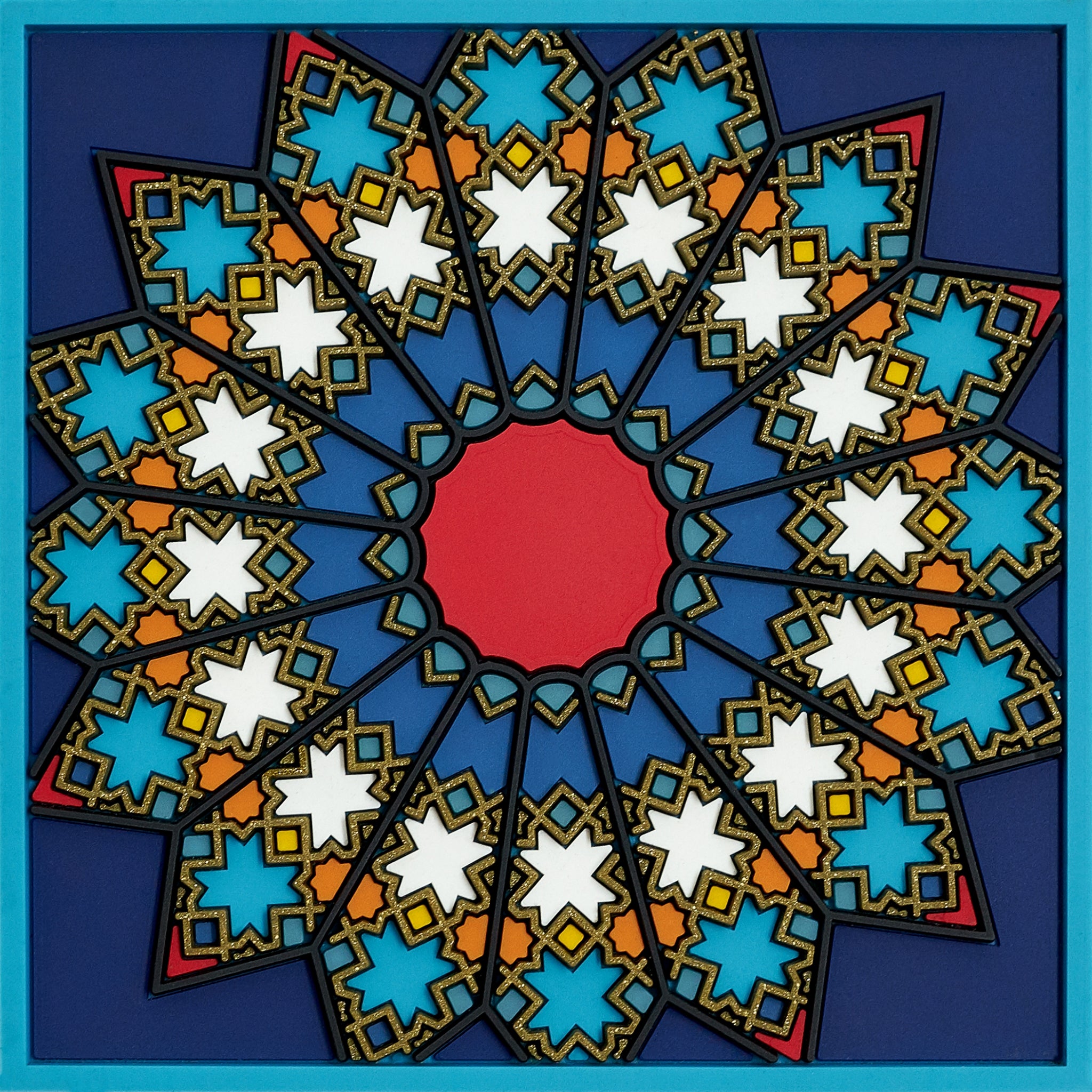 Images D'Orient Coaster Sursock Vitrail PVC 9x9cm 3.5x.3.5inches COA-994131