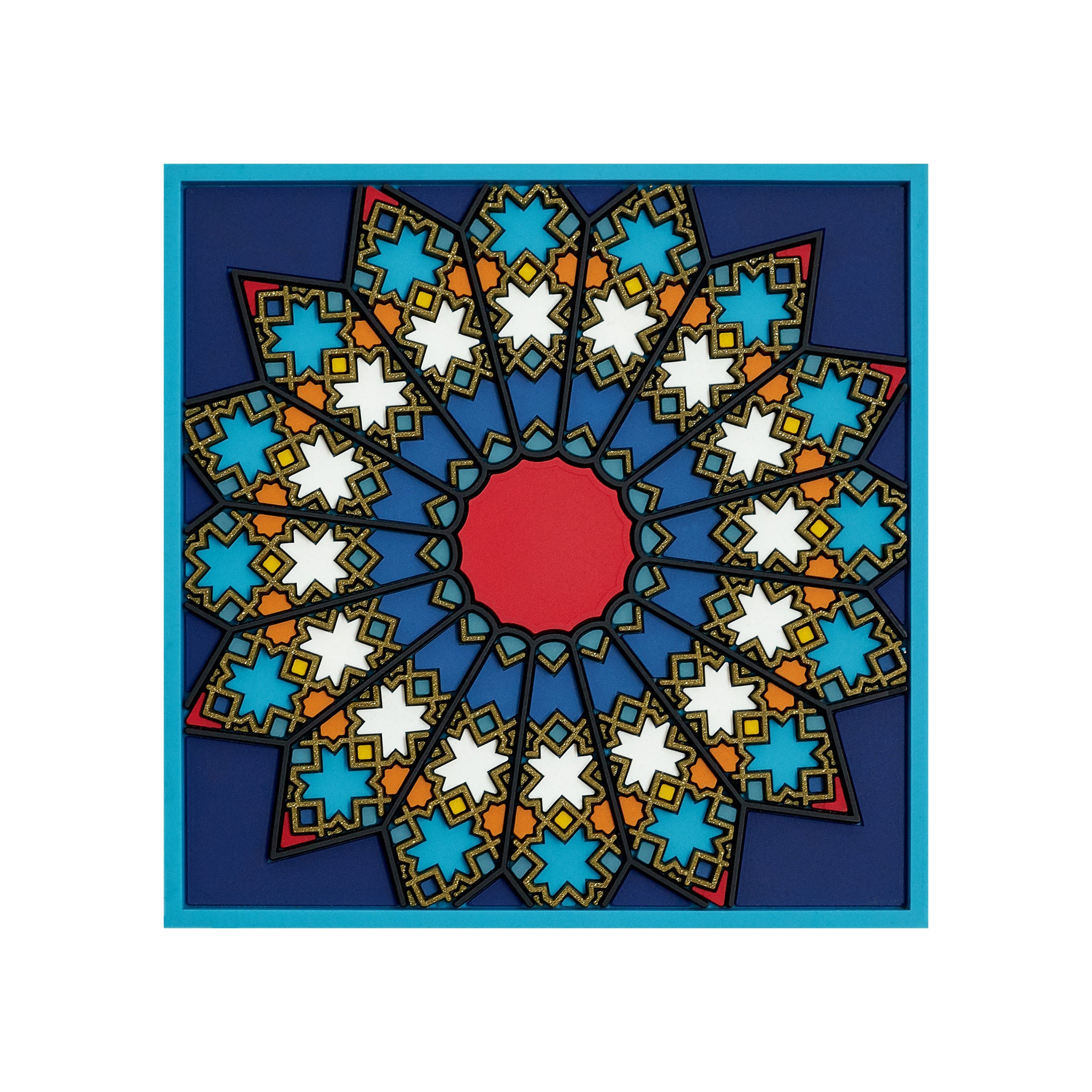 Images D'Orient Coaster Sursock Vitrail PVC 9x9cm 3.5x.3.5inches COA-994131