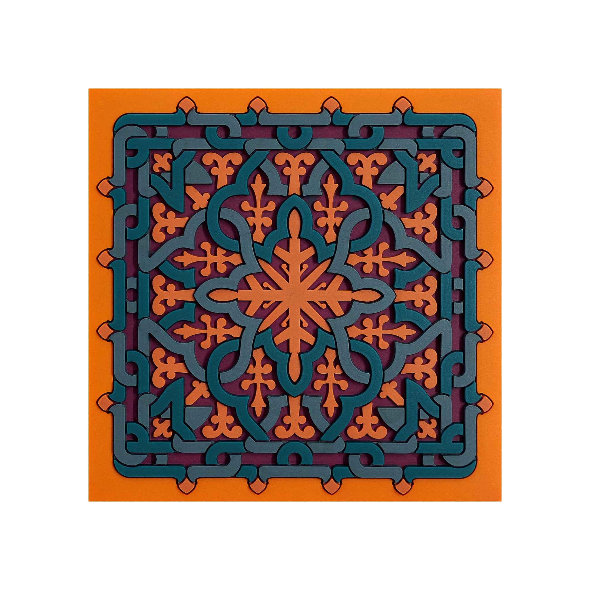 Images D'Orient Coaster Vagabonde Crochet Soie PVC 9x9cm 3.5x.3.5inches COA-990401