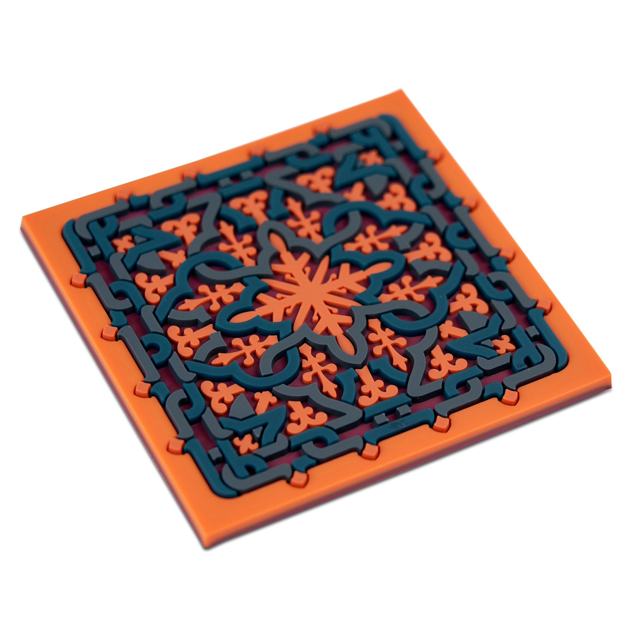 Images D'Orient Coaster Vagabonde Crochet Soie PVC 9x9cm 3.5x.3.5inches Perspective COA-990401