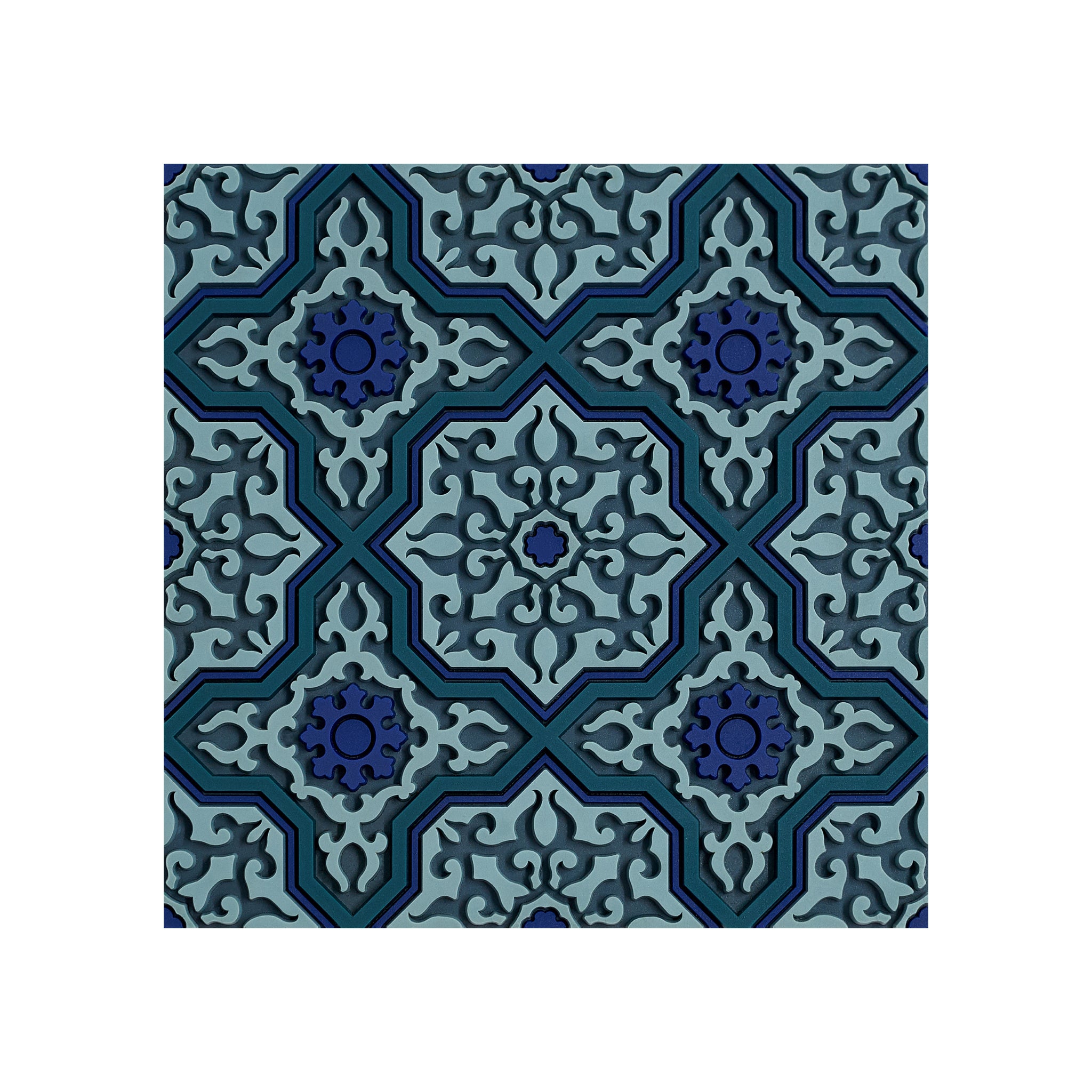 Images D'Orient Coaster Vagabonde Dentelle Lin PVC 9x9cm 3.5x.3.5inches COA-990431