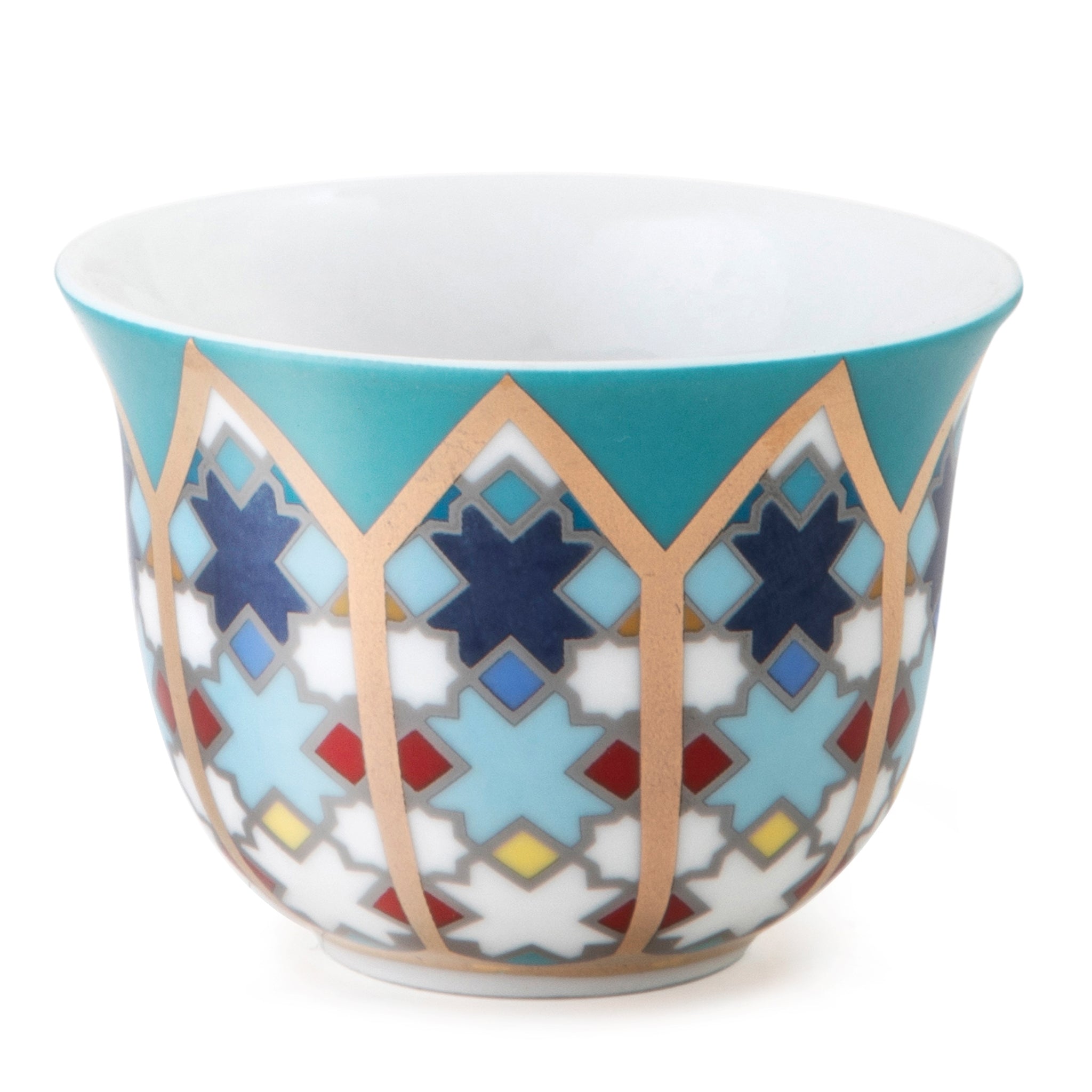 Images D'Orient Coffee Cup Porcelain Sursock Vitrail 60 ml Set of 6 POR-600046