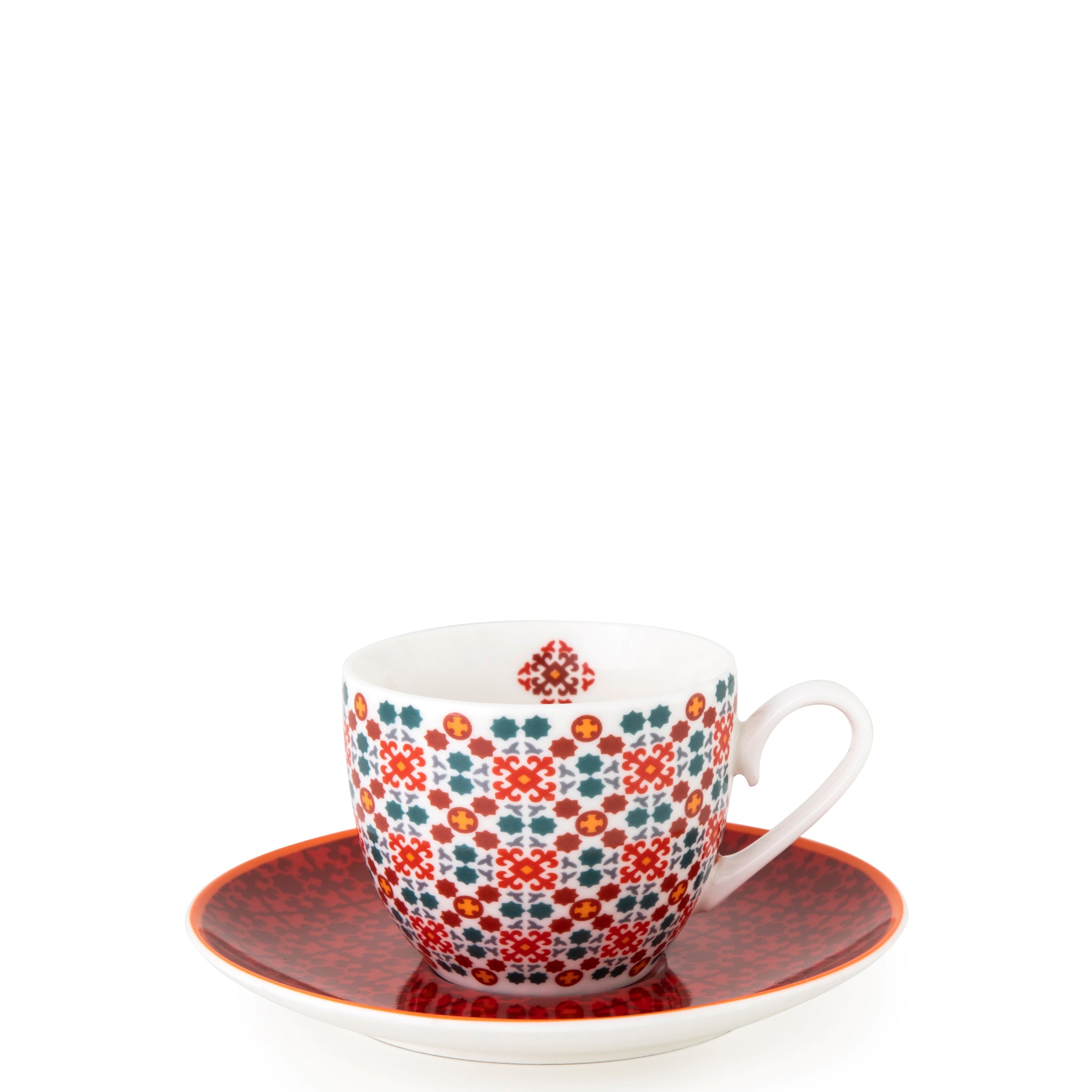 Images D'Orient Coffee Cup Saucer Vagabonde 90 ml Set of 4 Porcelain POR-920054