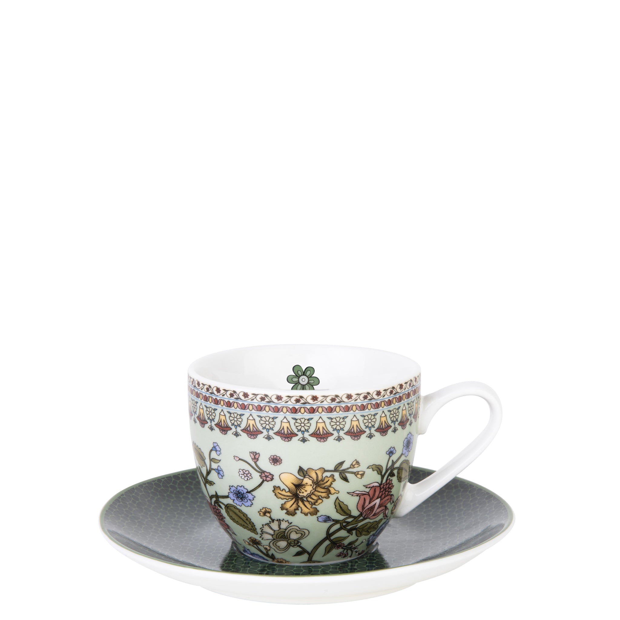 Images D'Orient Coffee Cups Saucer JANGALA 90 ml Set of 4 Porcelain POR-920084