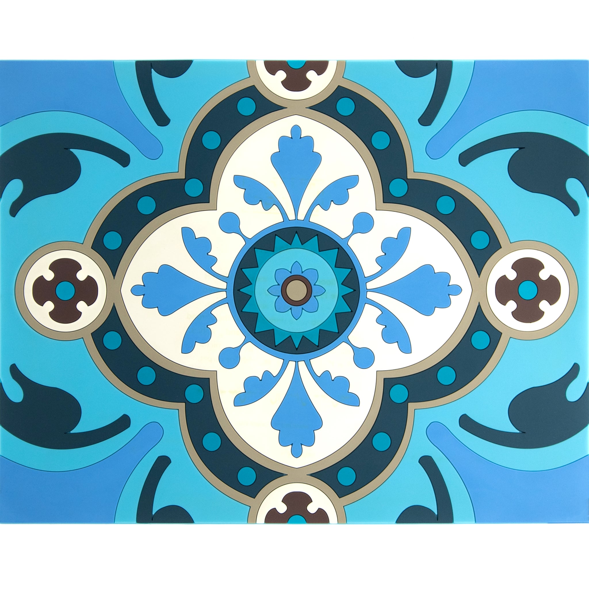 Images D'Orient Placemat Sejjadeh Azur Set of 2 PVC 42x33cm 16.5x13inches PLA-444012