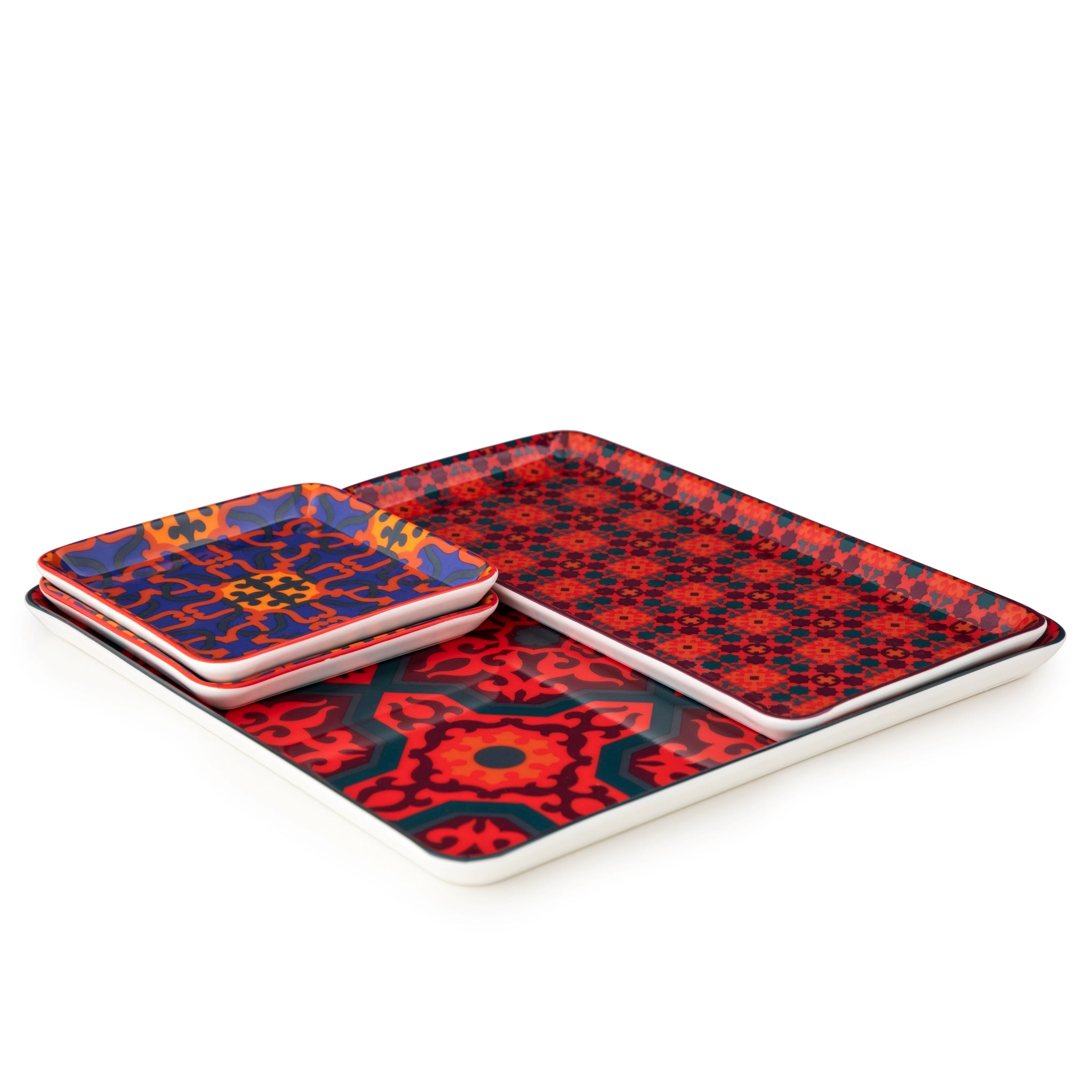 Images D'Orient Platter Vagabonde Combo of 4 Perspective POR-440014