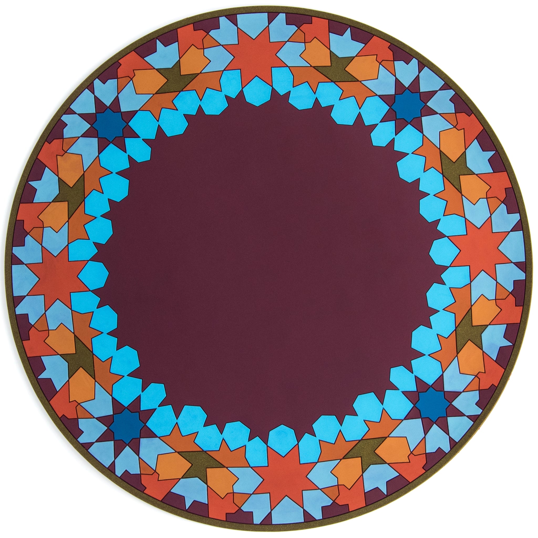 Images D'Orient Presentation Plate Moucharabieh Set of 2 PVC diameter 33cm 13inches PPL-430092