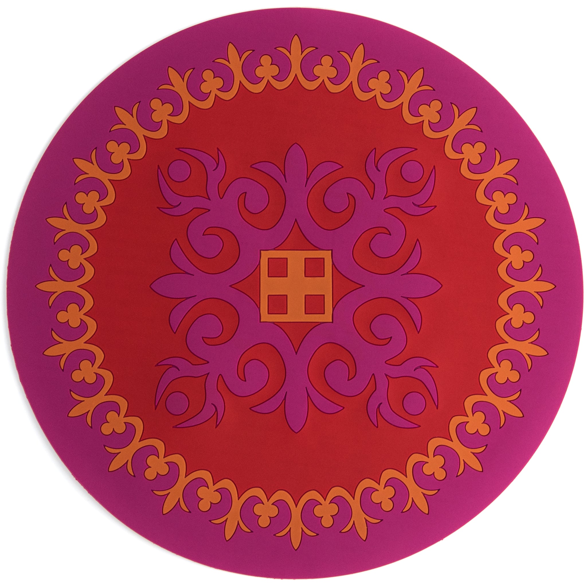 Images D'Orient Presentation Plate Sejjadeh Zen Feu Set of 2 PVC diameter 33cm 13inches PPL-430082