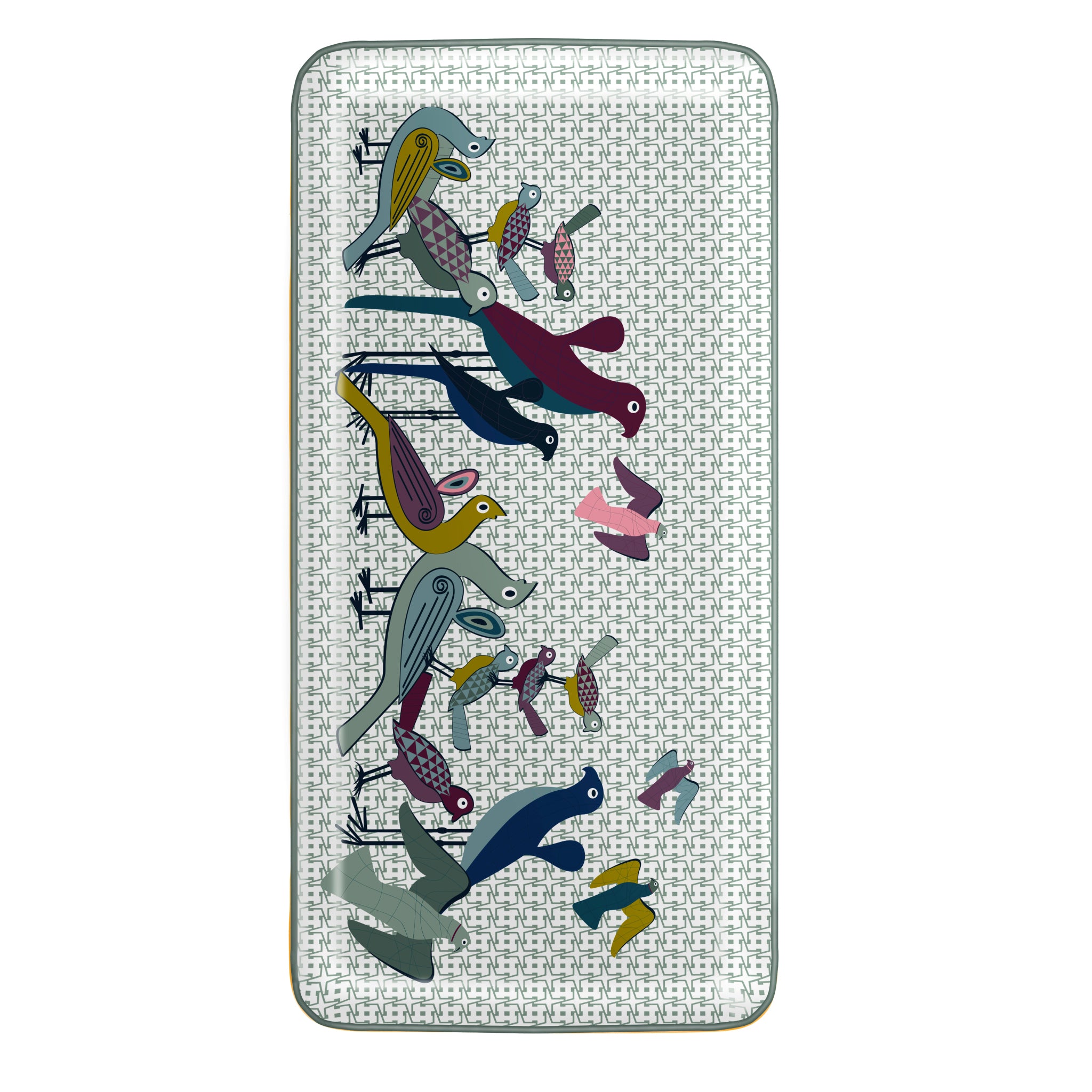 Images D'Orient Rectangular Platter Birds Of Paradise 24 x 12 cm POR-124008